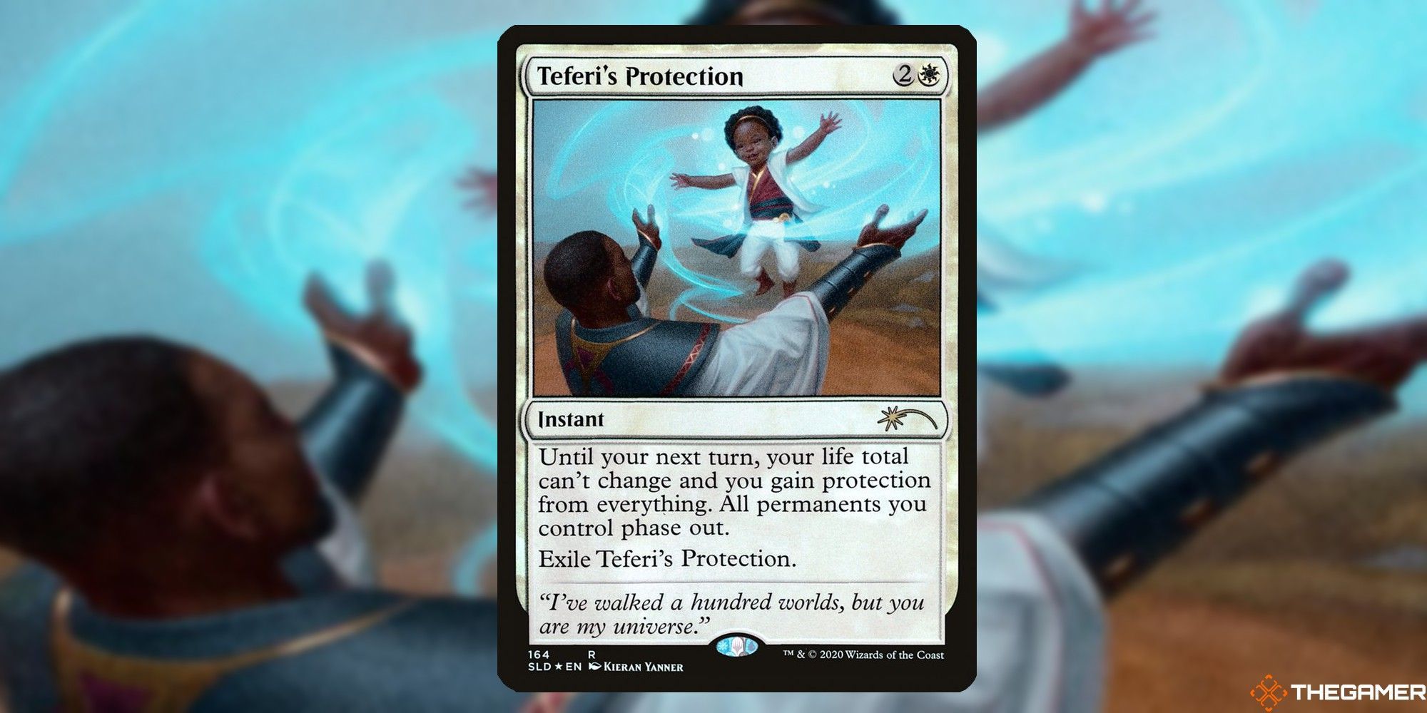 MTG Teferi's Protection Card And Background