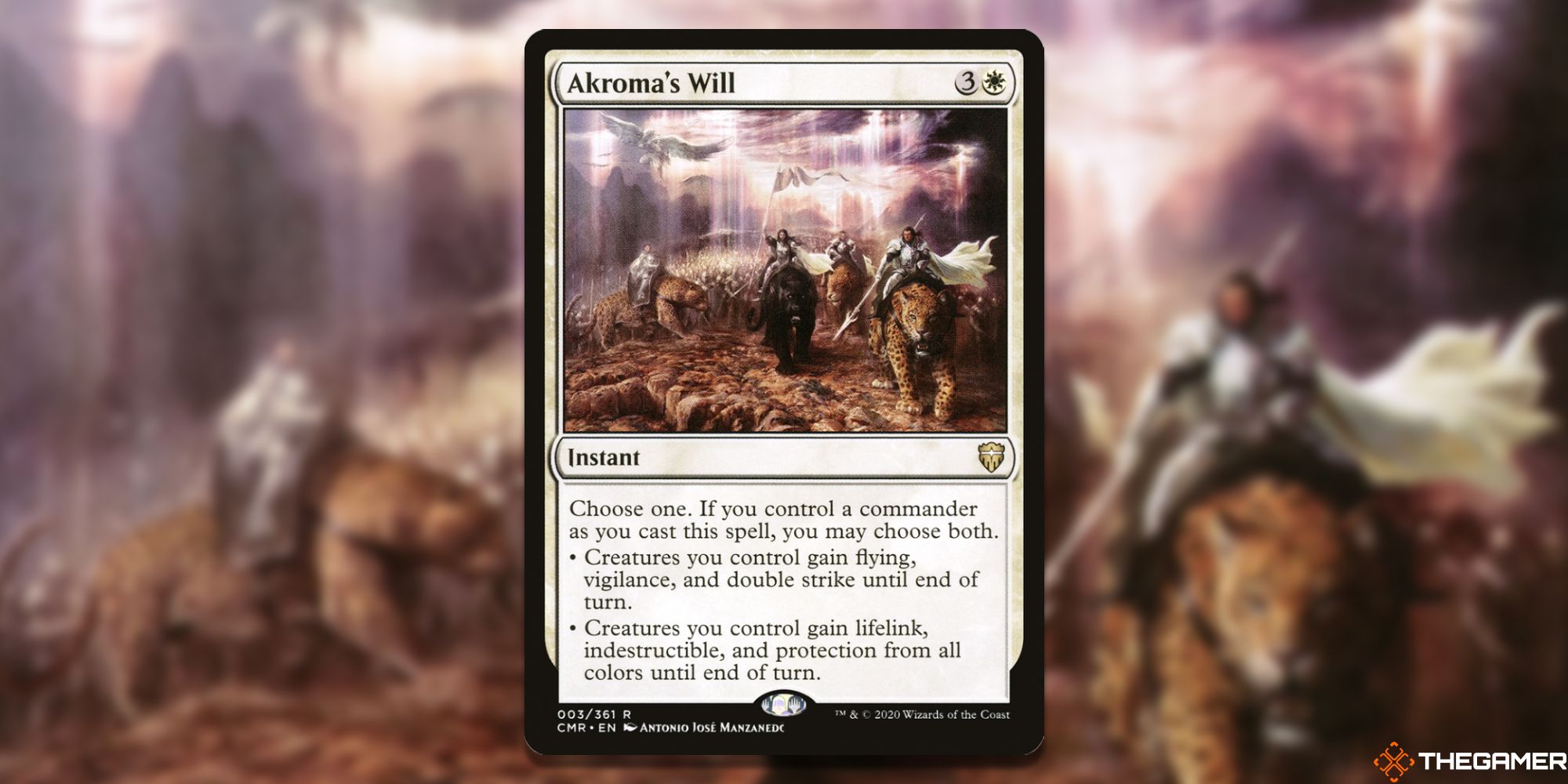 Image of the Akromas Will  card in Magic: The Gathering, with art by Antonio José Manzanedo