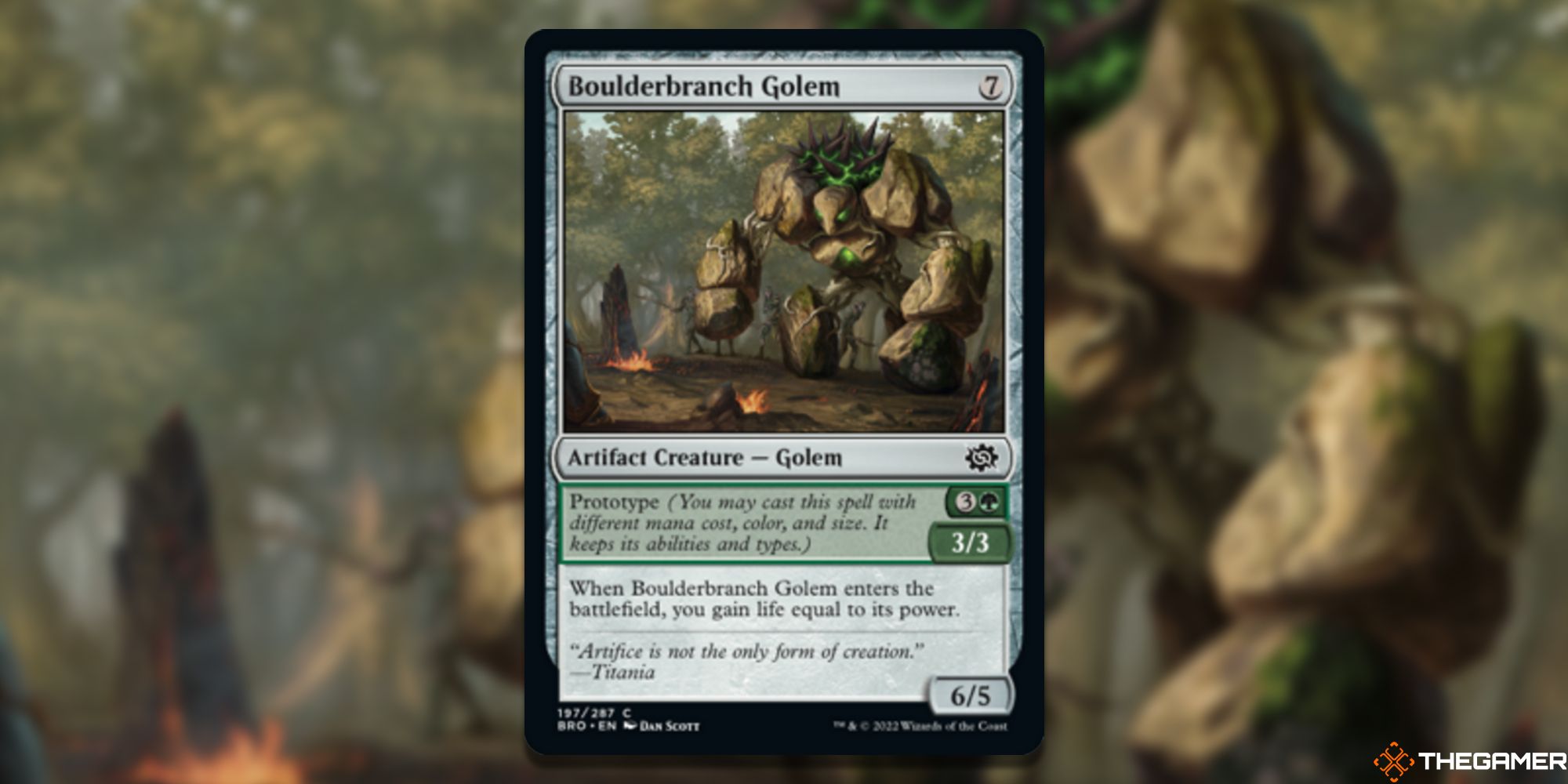 Magic The Gathering – The Brothers' War All Prototype Cards Ranked Boulderbranch Golem