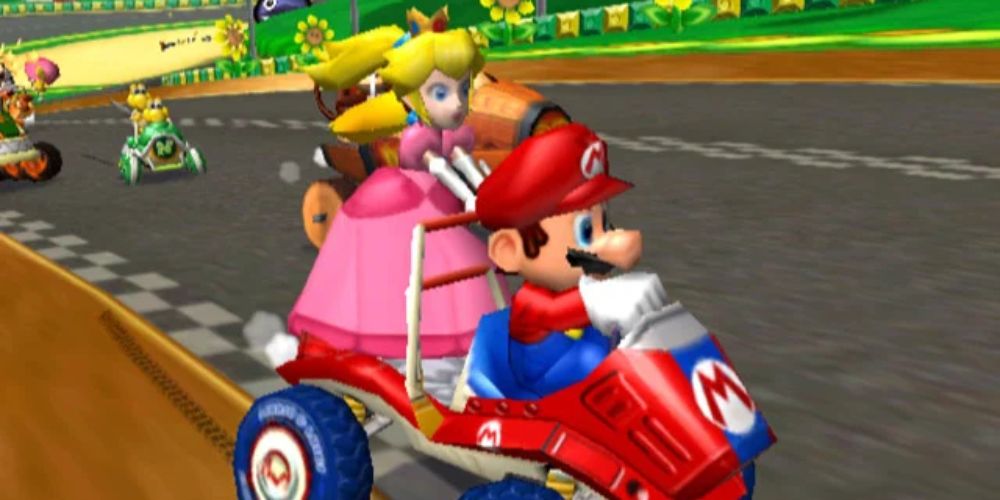 Mario Kart Double Dash Screenshot Of Mario And Peach