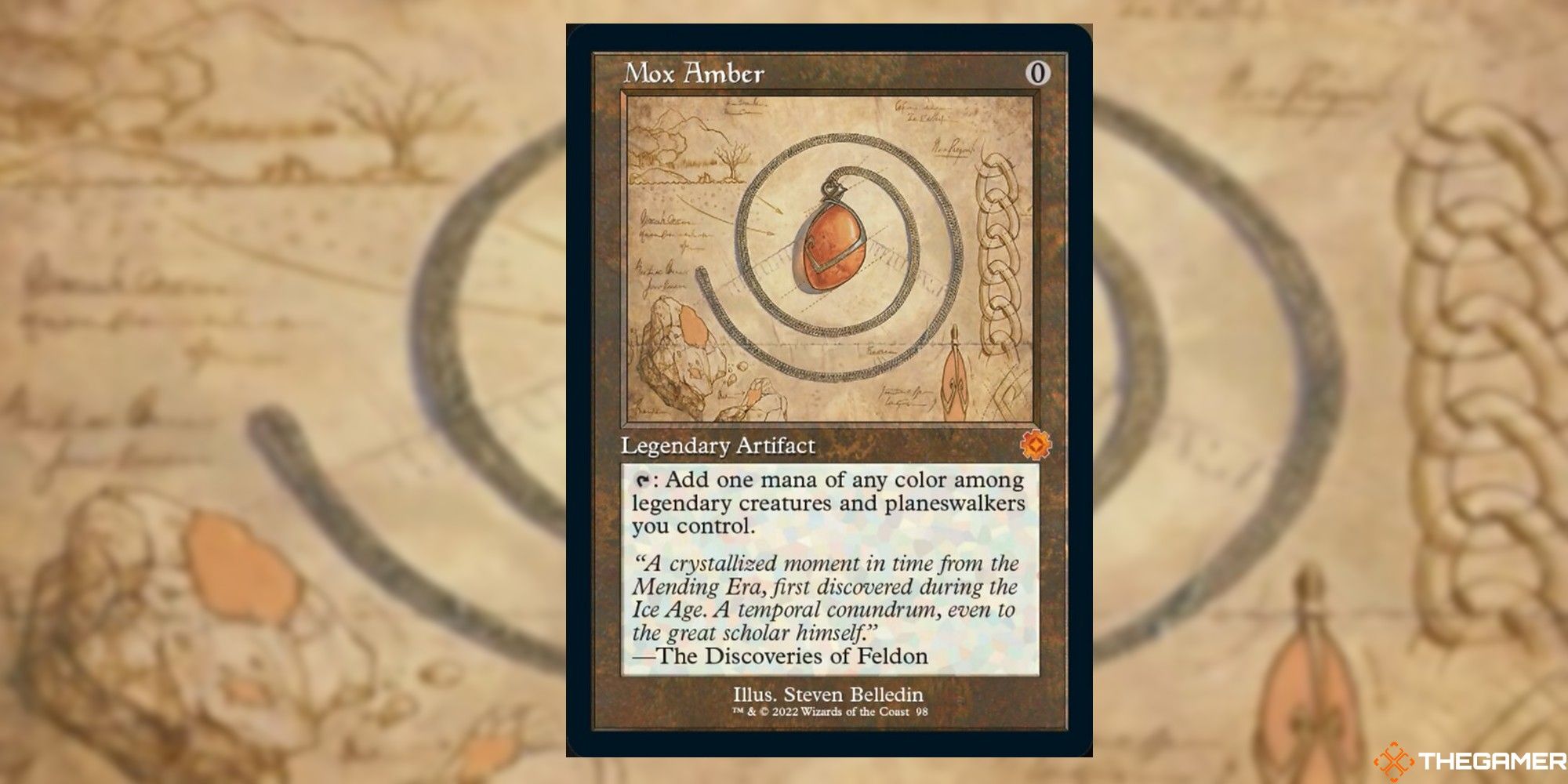 Mox Amber card and art background
