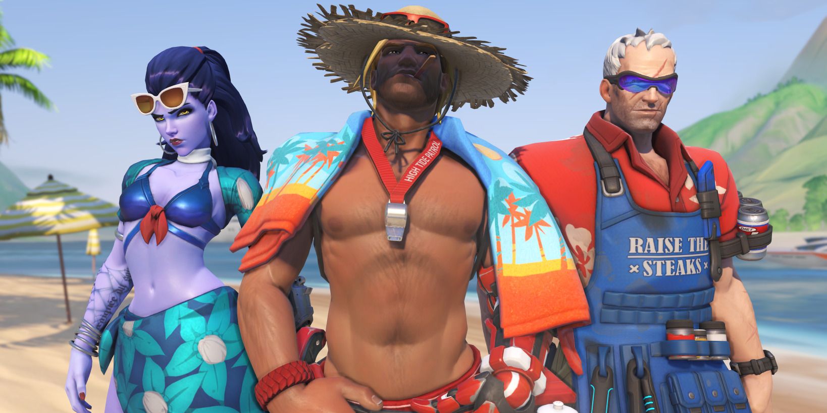Widowmaker, Cassidy and Soldier 76, from Overwatch
