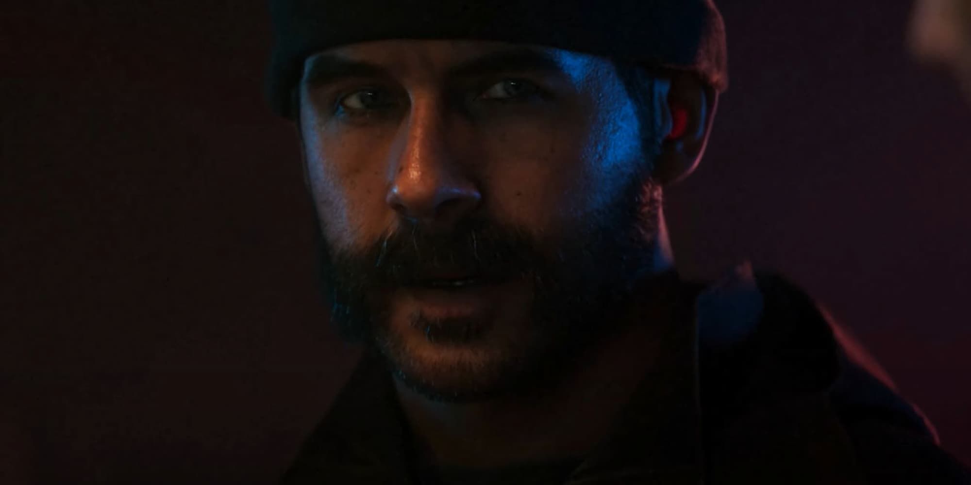 Captain Price speaks to Laswell about Makarov in an endgame cutscene for Modern Warfare 2 (2022).