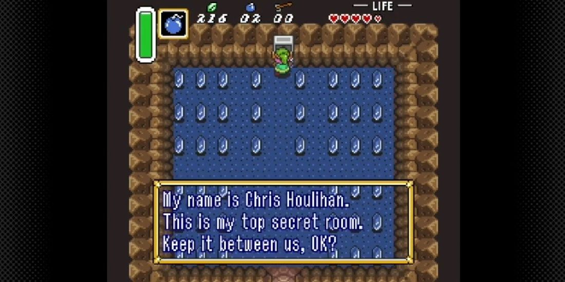 The Chris Houlihan Room in A Legend of Zelda: A Link to the Past.