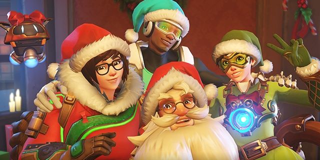 Snowball, Mei, Lúcio, Torbjorn and Tracer, from Overwatch