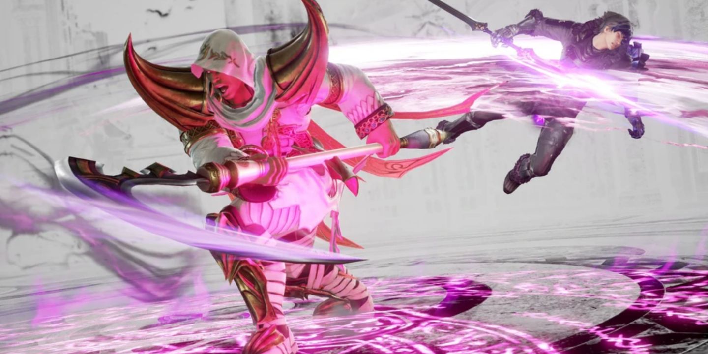 Zasalamel Cuts Through Opponent with Scythe Soulcalibur