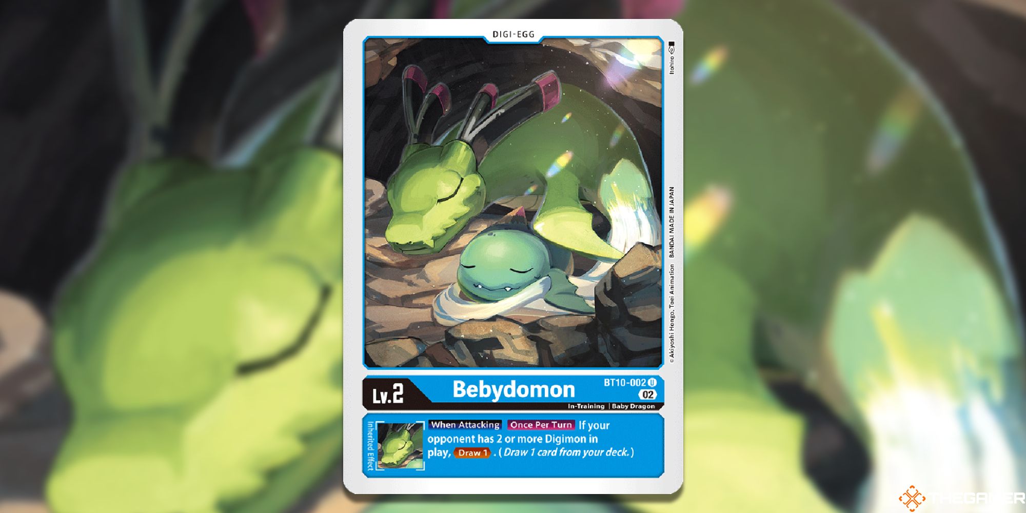 bebydomon image from digimon card game bt10 with blur