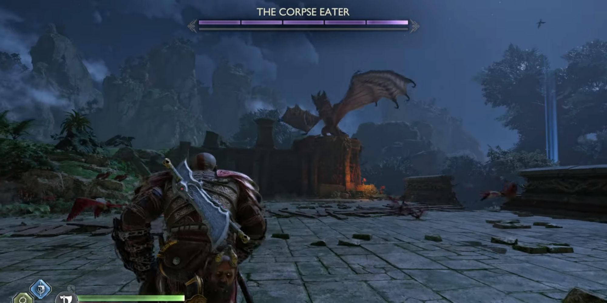 Image showing Kratos fighting The Corpse Eater.