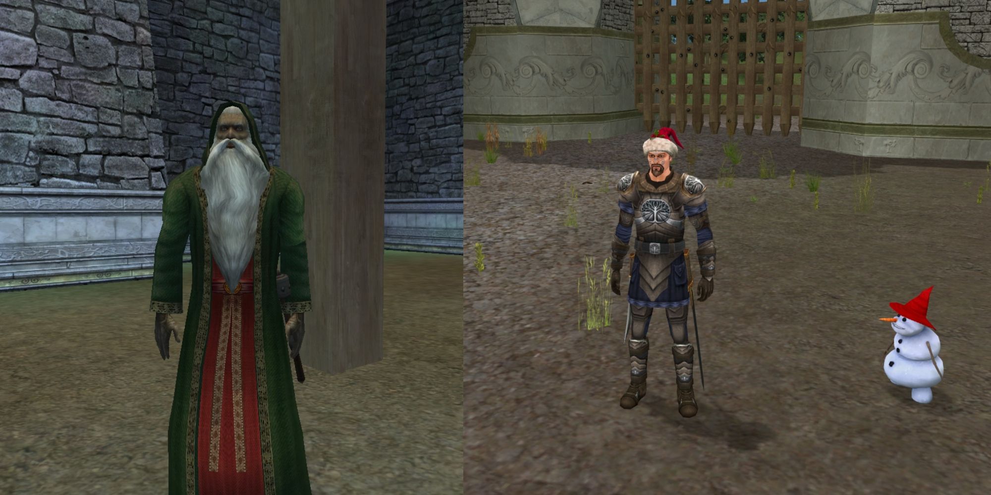 Dark Age Of Camelot Midwinter Festival Santa and Festive Hat and Snowman