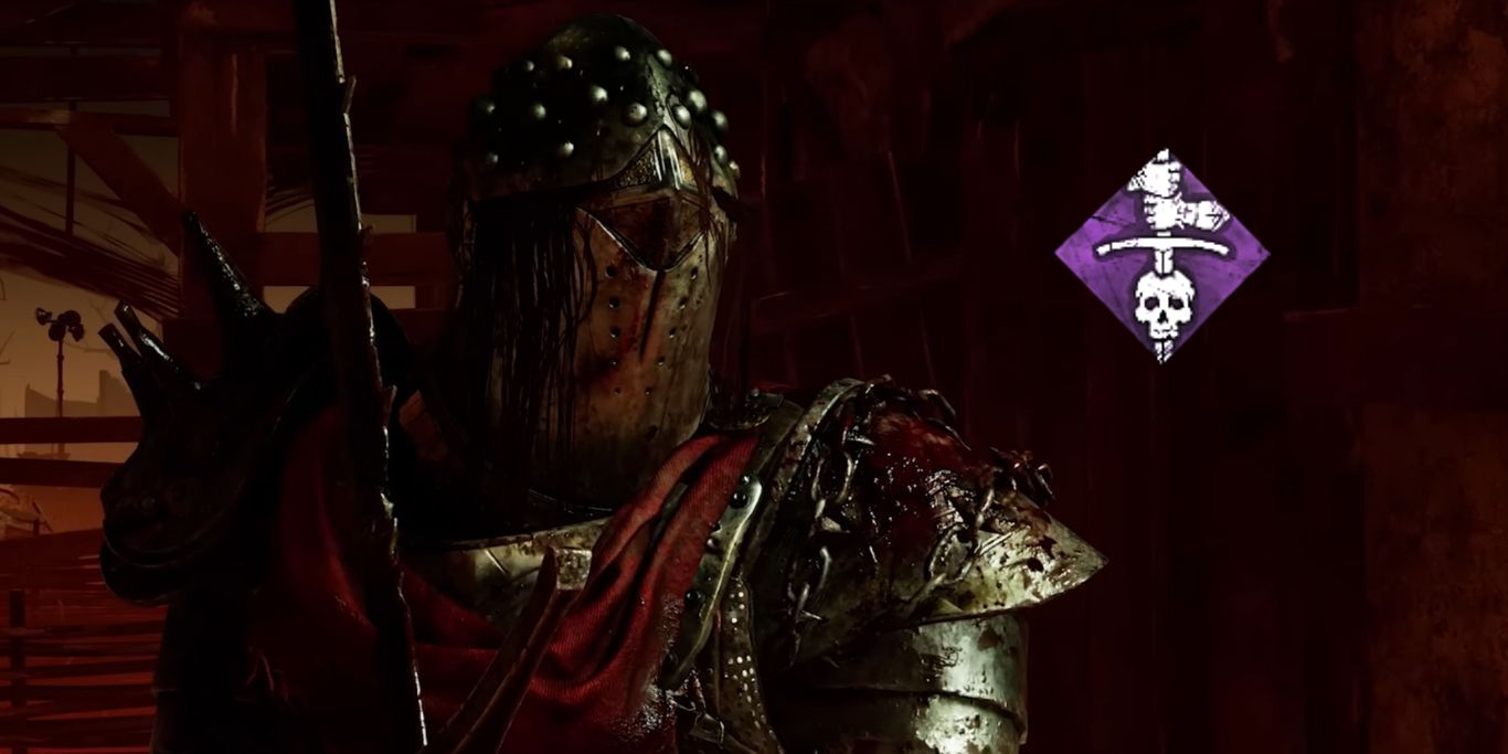 Dead By Daylight The Knight Closeup With Hubris Perk Icon
