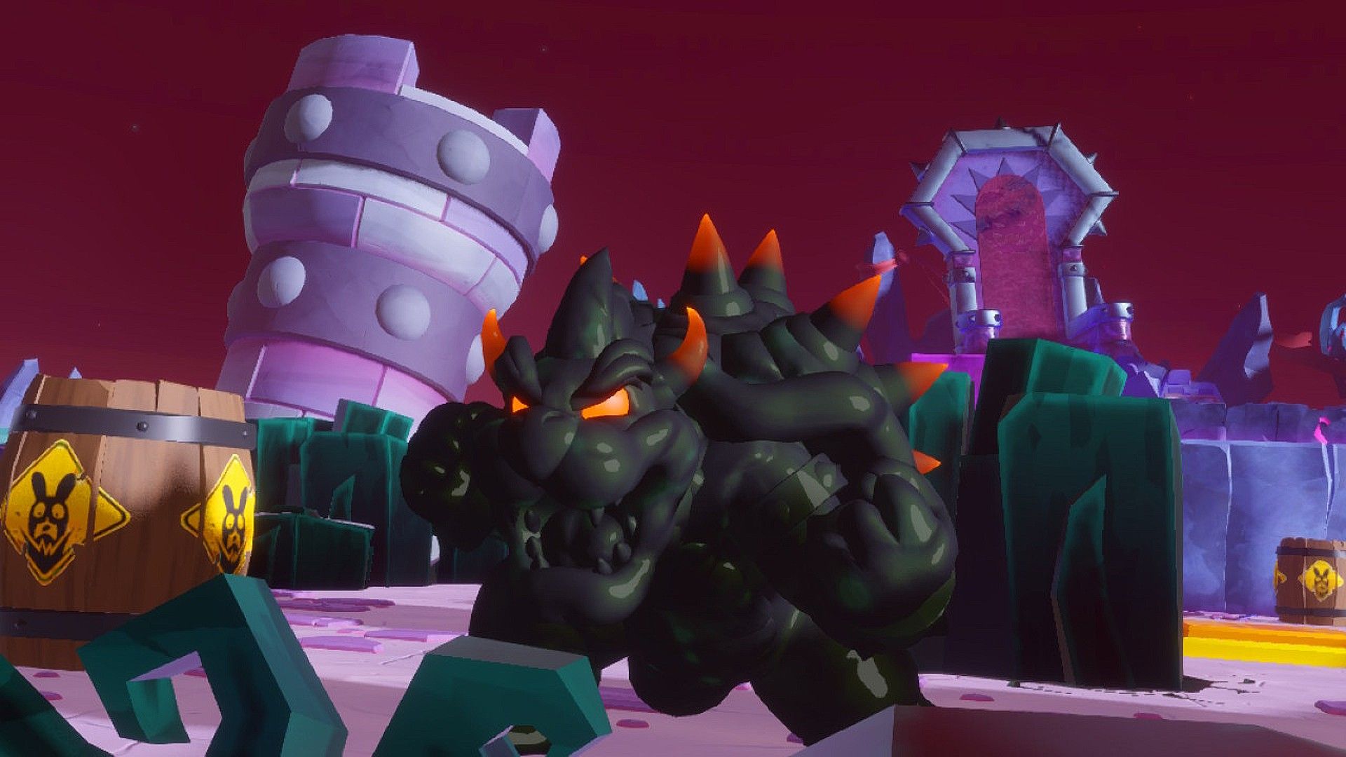 Darkmess Bowser prepares for battle in Mario + Rabbids - Sparks Of Hope