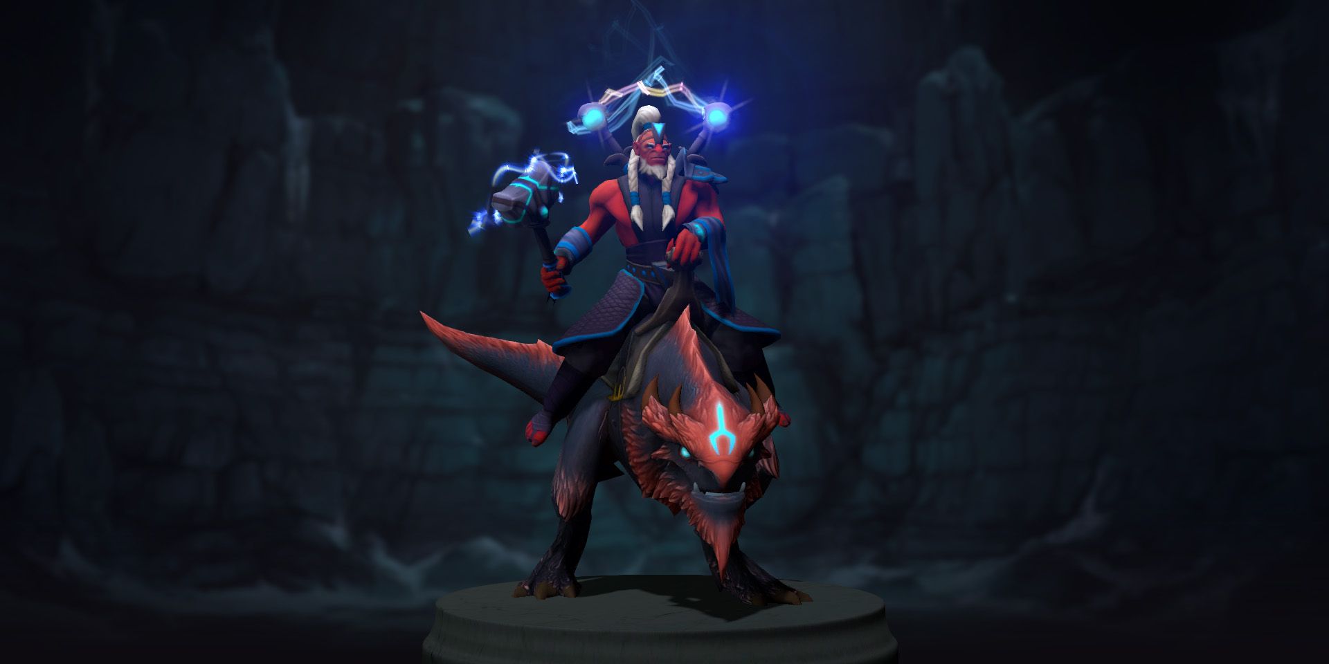Dota 2 a lightning wizard on a steed