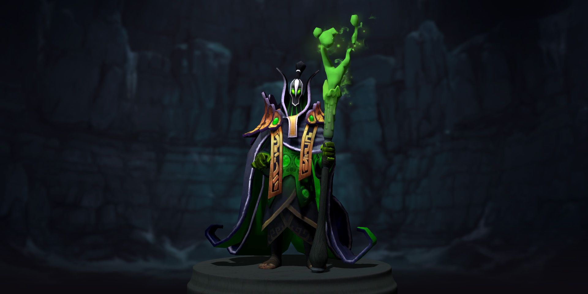 Dota 2 a green masked mage