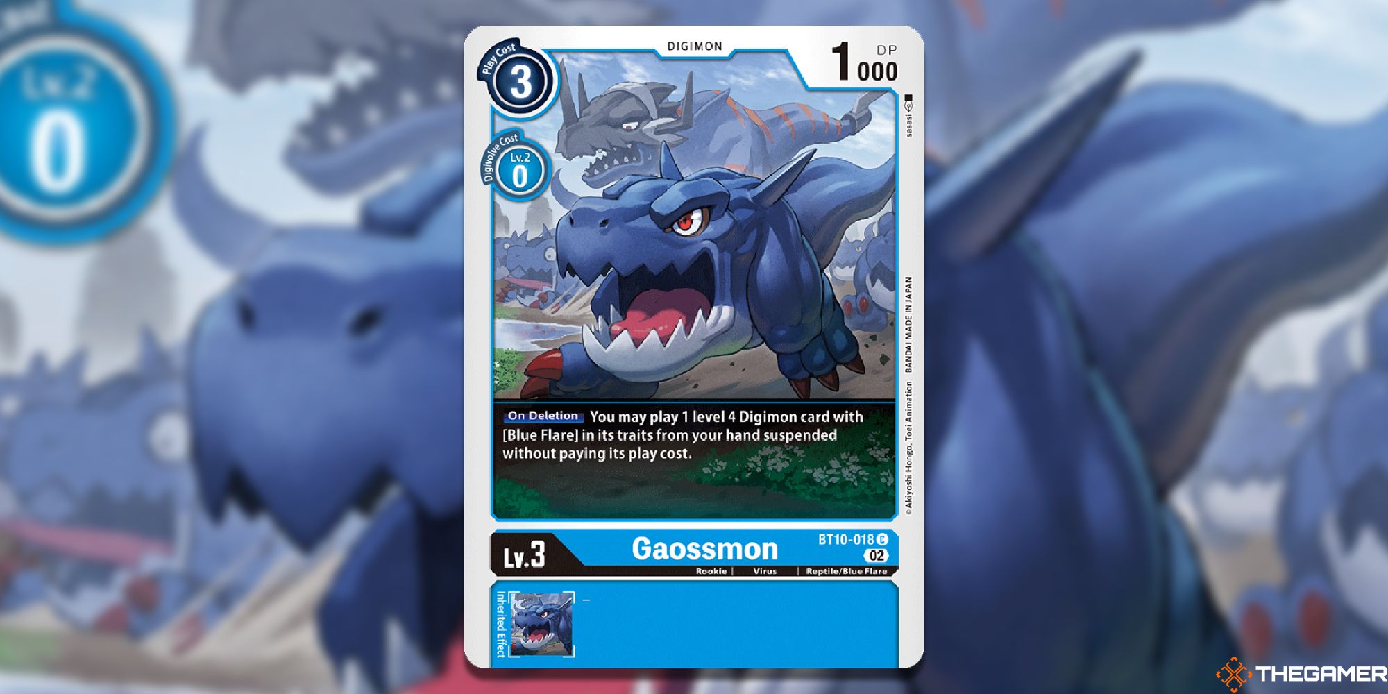 gaossmon image from digimon card game bt10 with blur