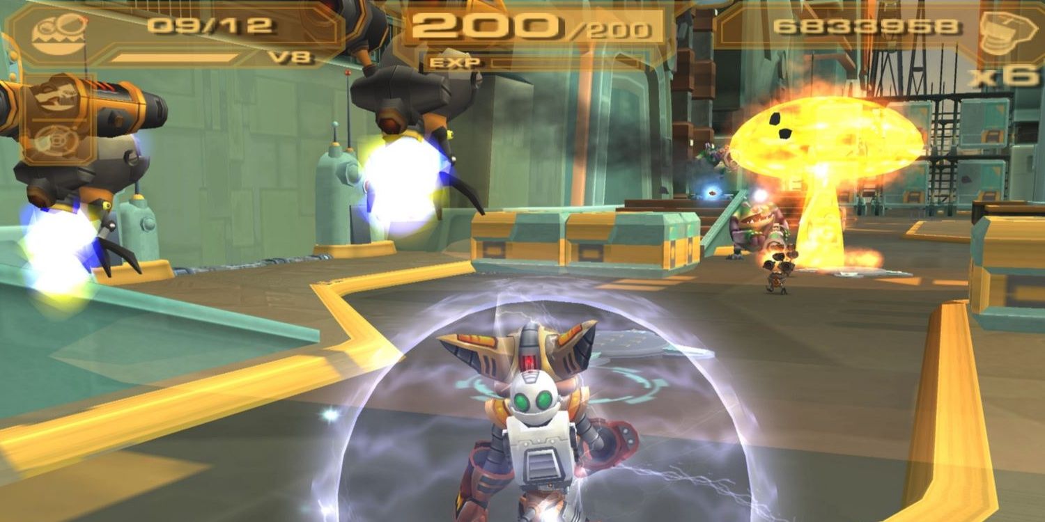 Ratchet deploys the Agents of Dread with the Glove of Doom in Ratchet and Clank Up Your Arsenal