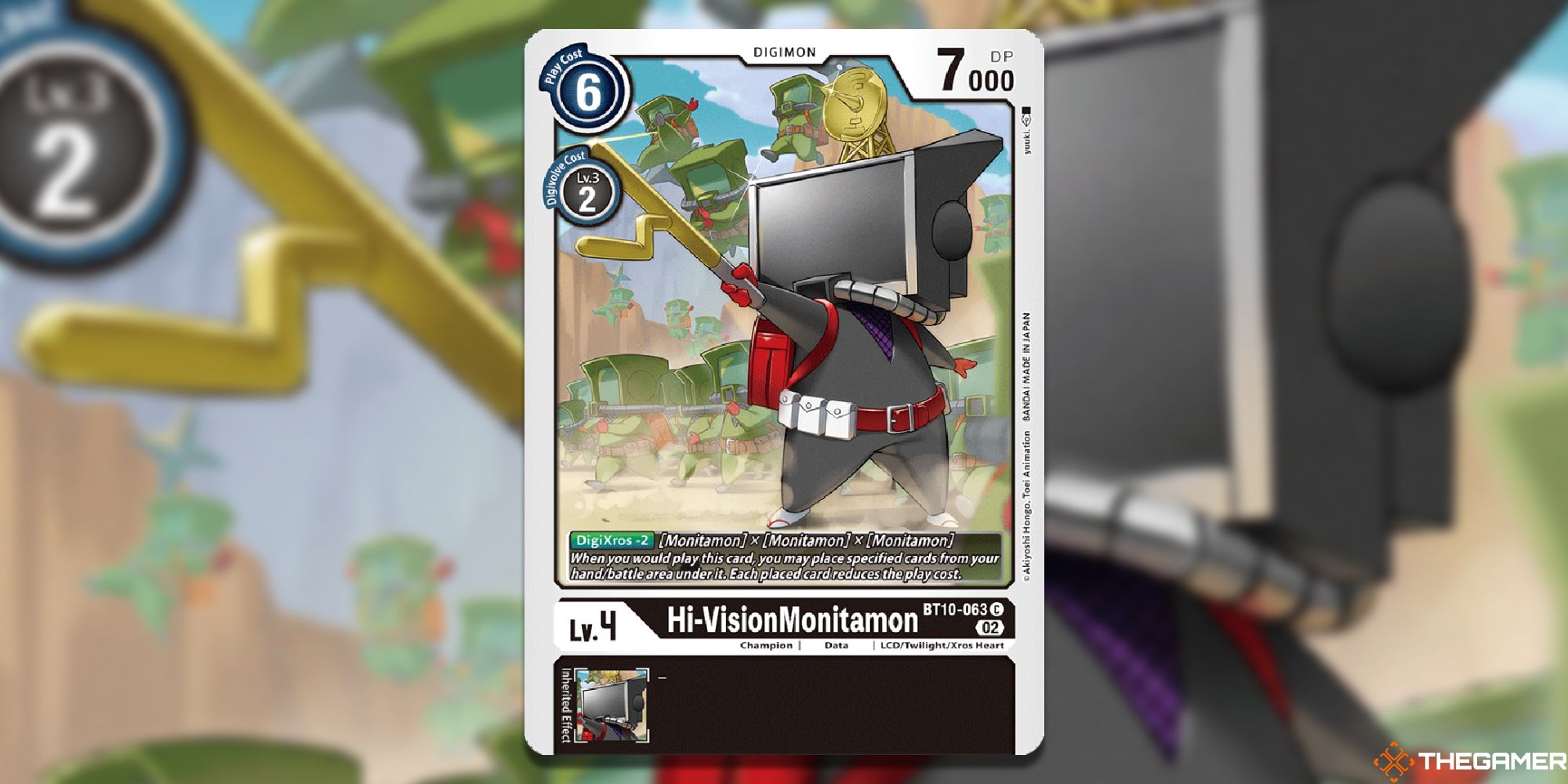 hivisionmonitamon digimon card game bt10 with blur