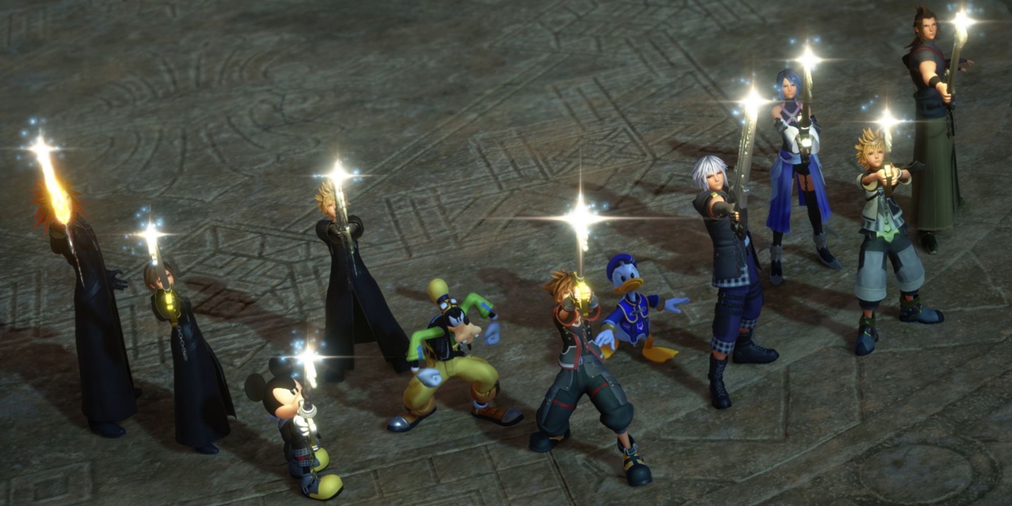 kingdom hearts all keyblade wielders together