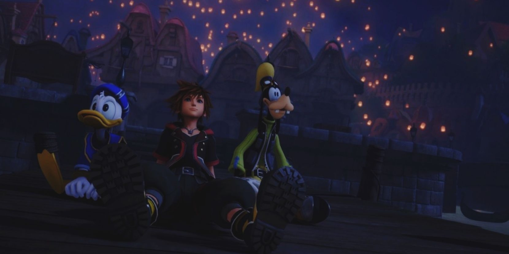 kingdom hearts lantern festival with donald and goofy