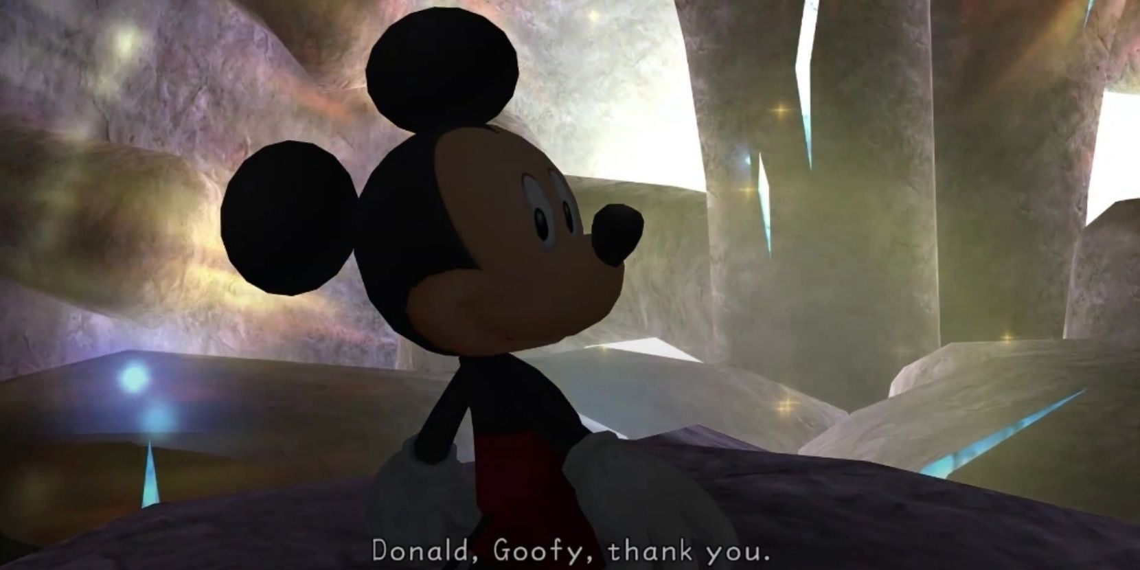 kingdom hearts mickey thanking donald and goofy