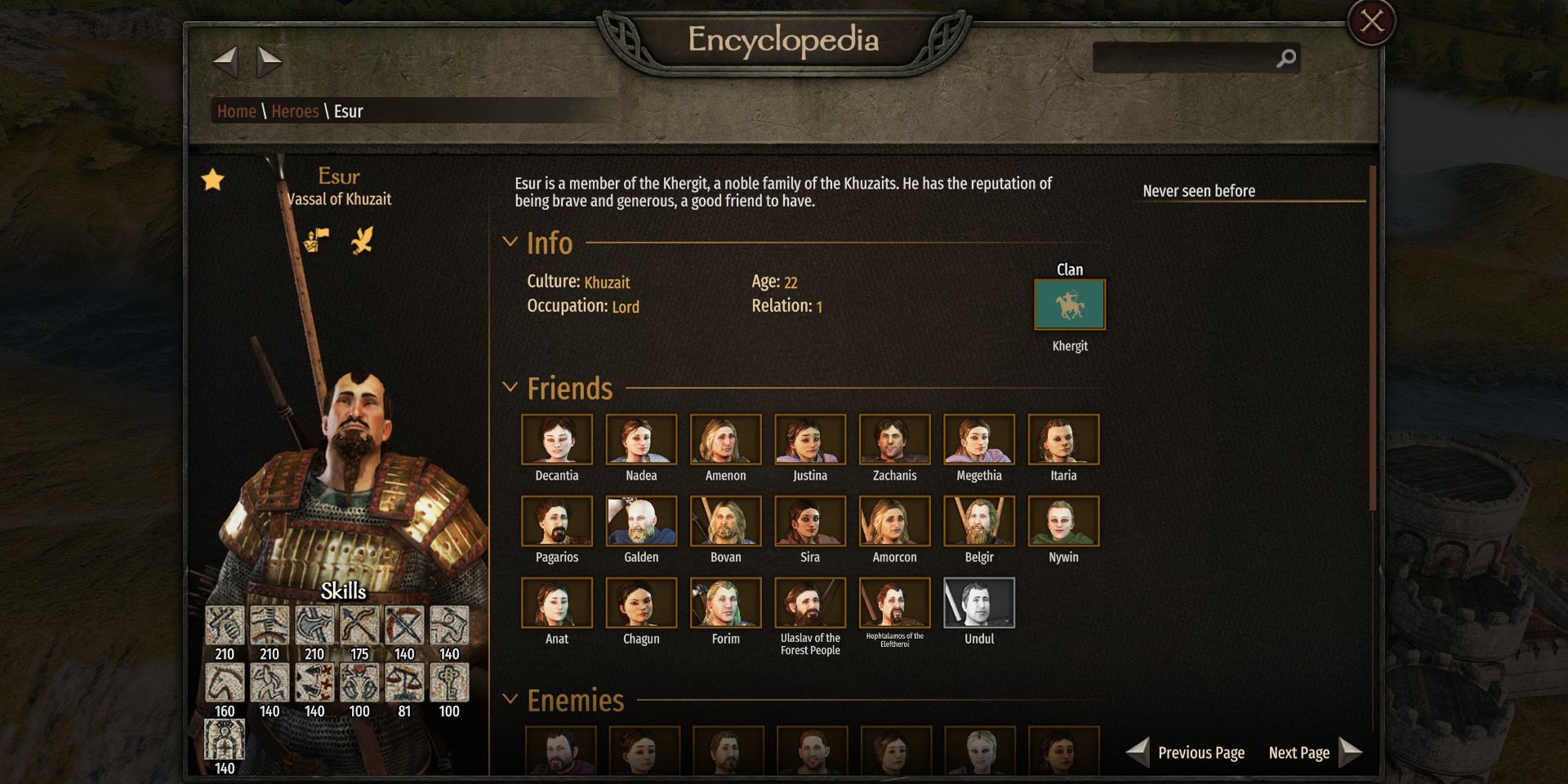 Esur, vassal of Khuzait, a lord in heavy bronze armor