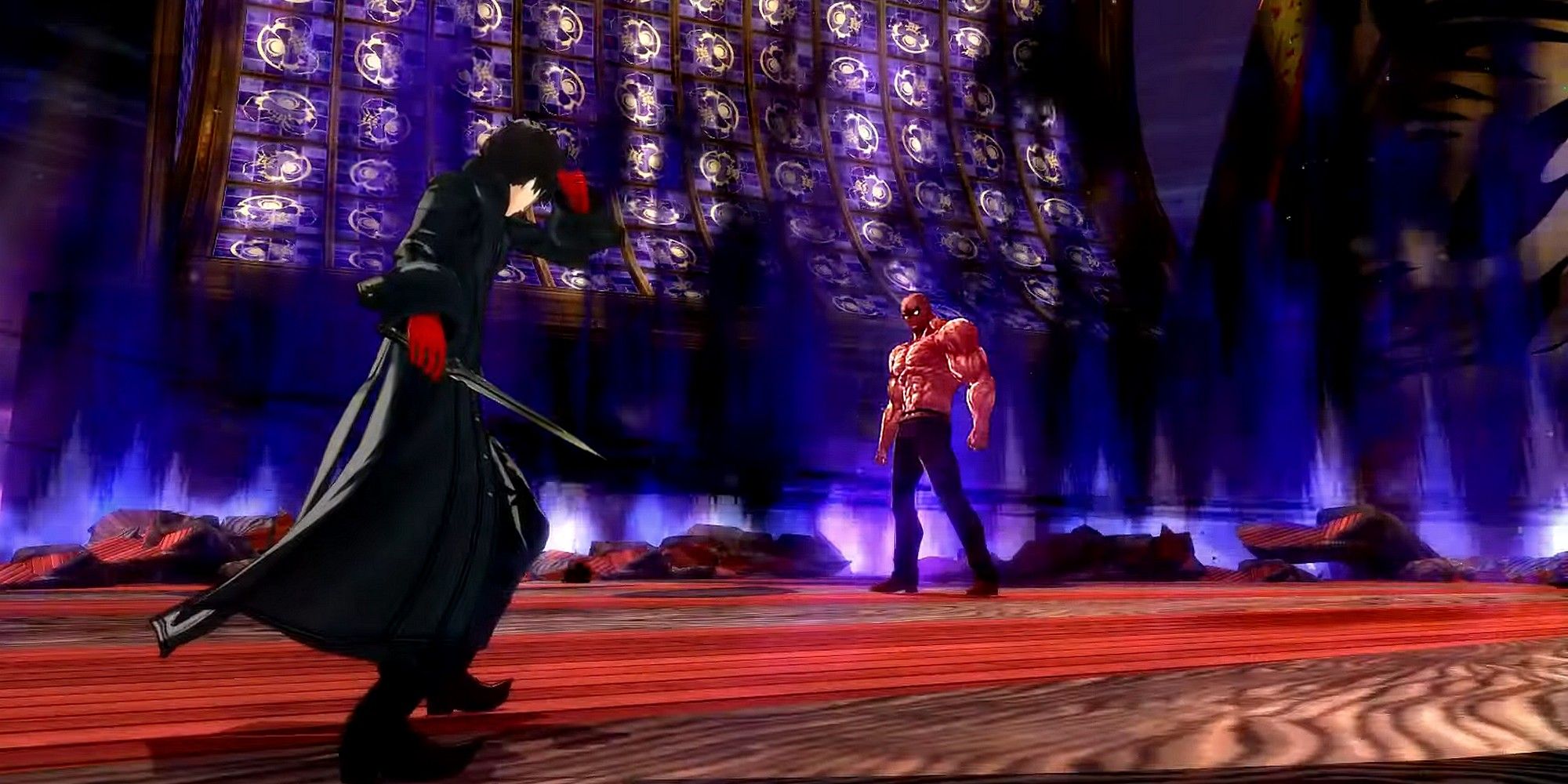 persona 5 royal shido form five true samael fighting joker alone