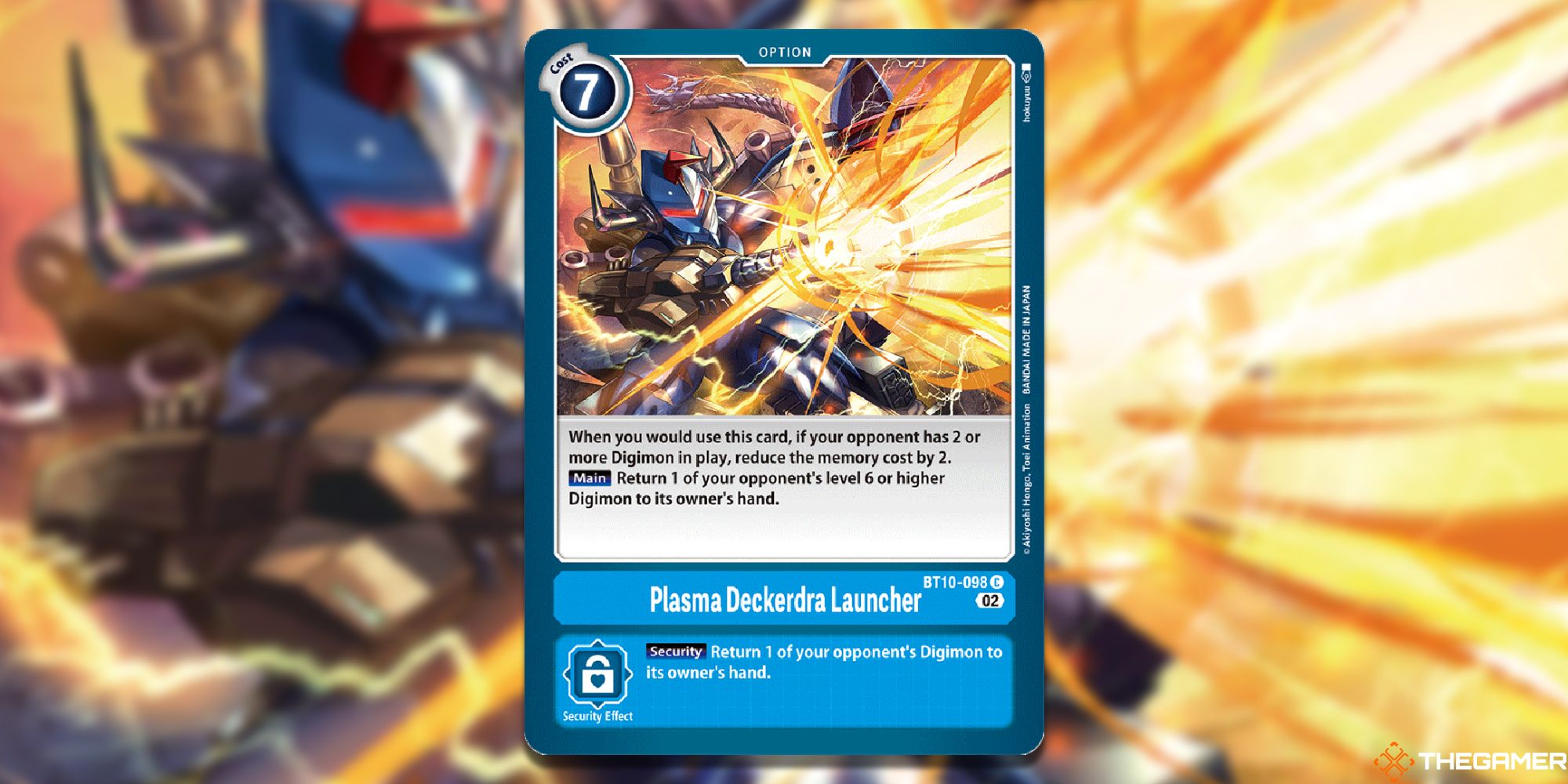 plasma deckerdra launcher image from digimon card game bt10 with blur