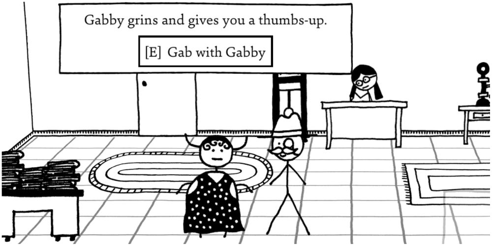 Shadow Over Loathing character Gabby