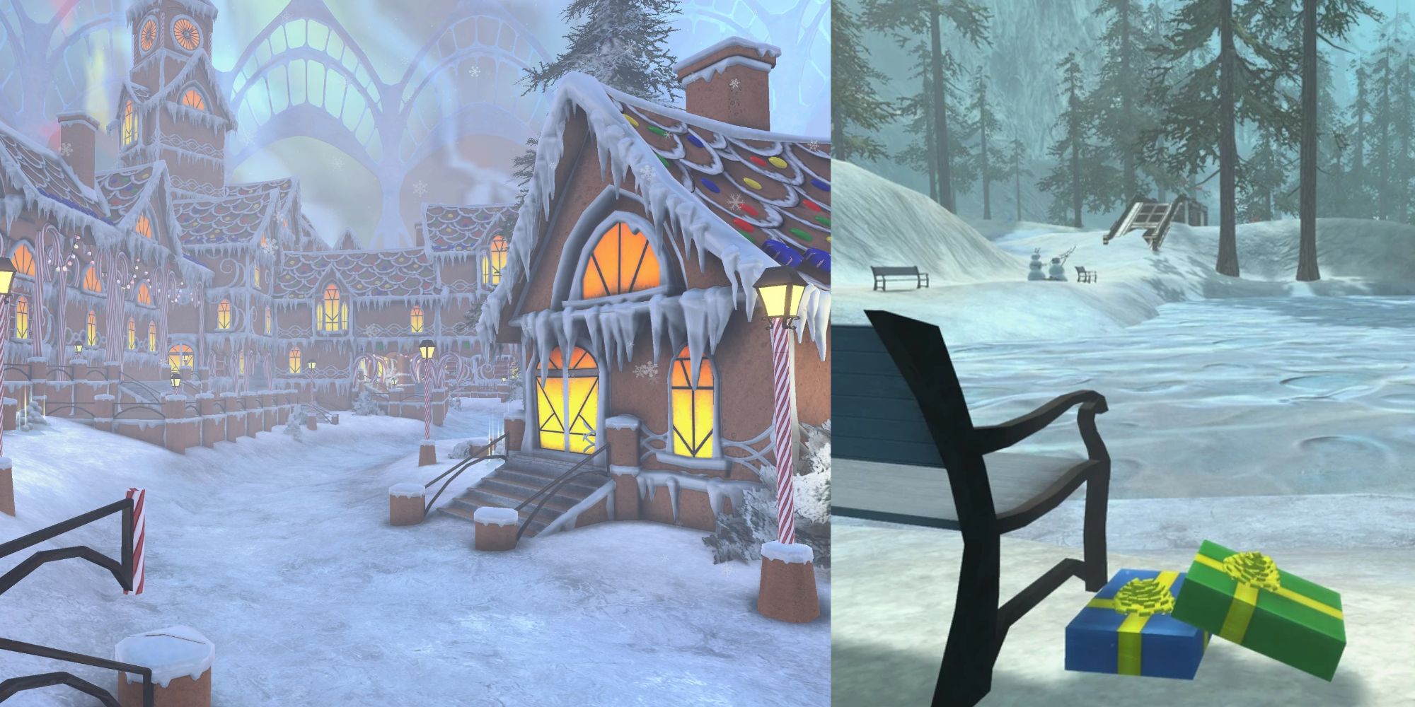 Star Trek Online Q's Winter Wonderland Gingerbread Village and Ice Fishing Pond