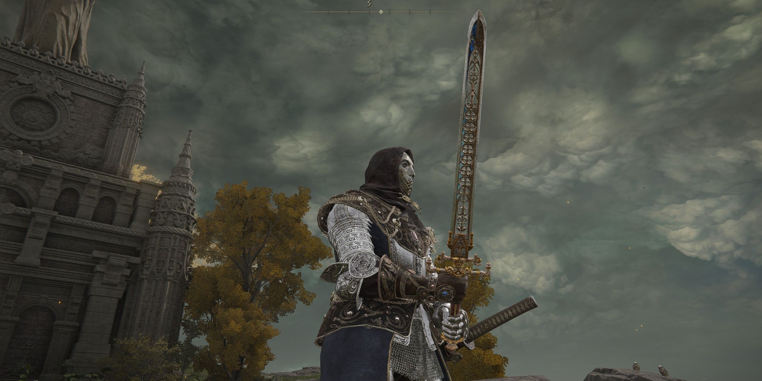 an intricate blade of gold and silver