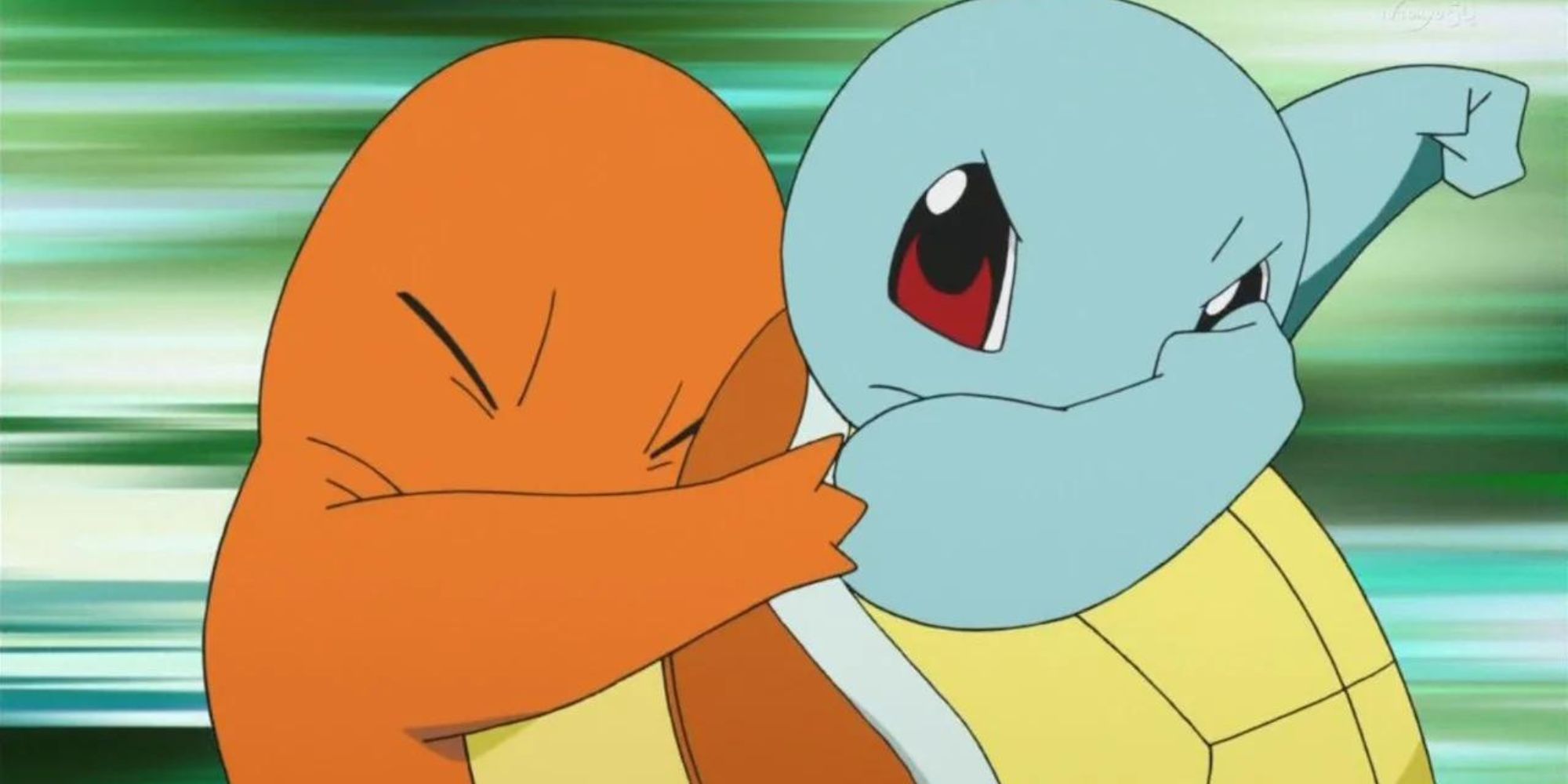 Squirtle tackles Charmander