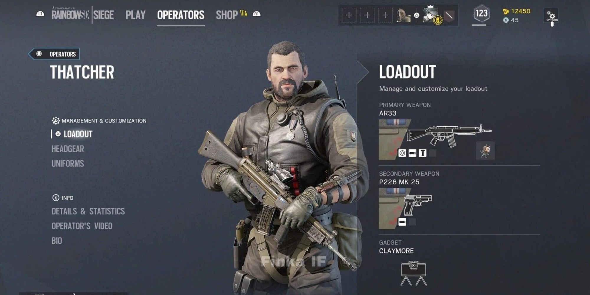 thatcher loadout rainbow six siege 