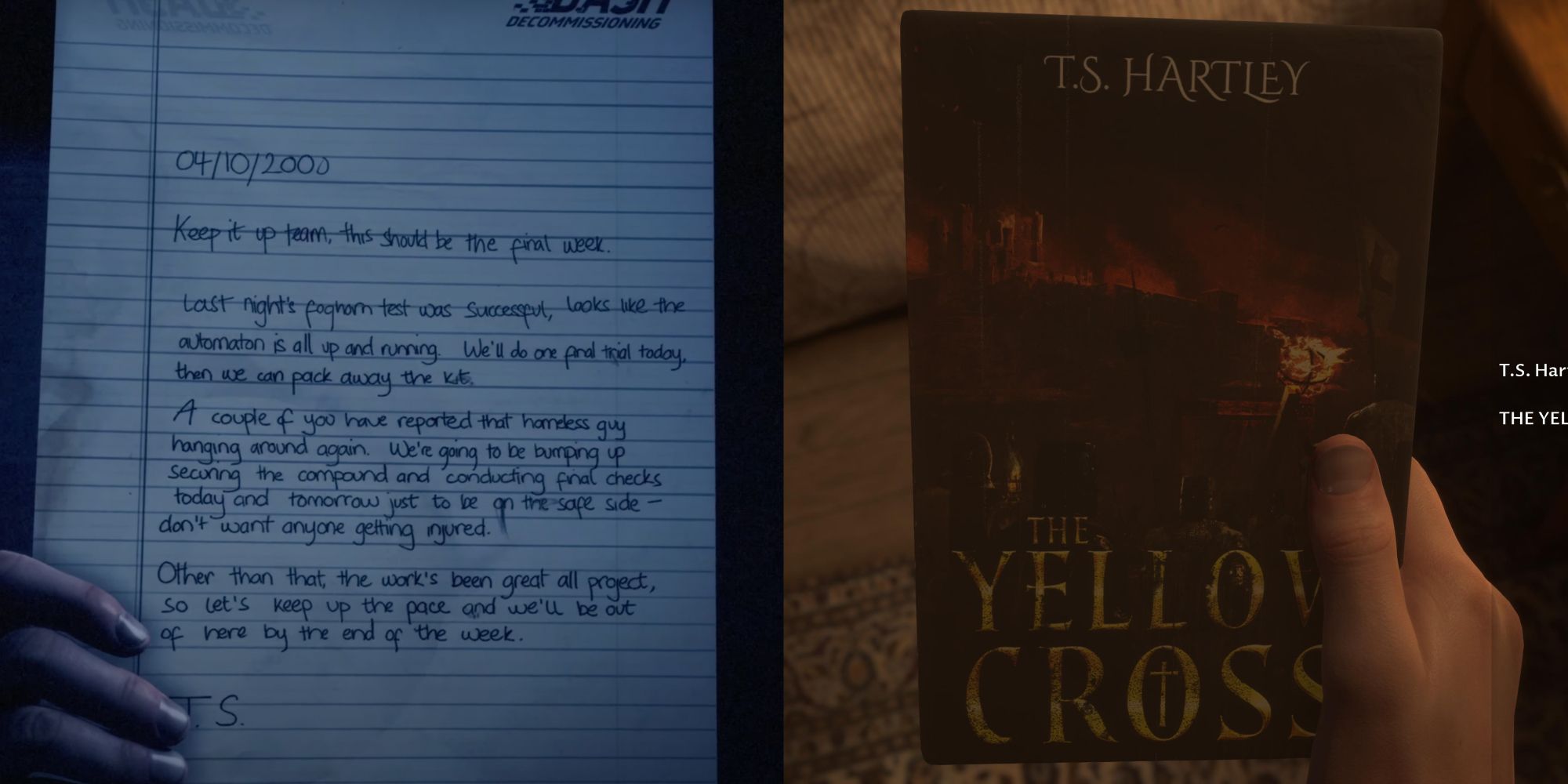 the devil in me T.S. note and book