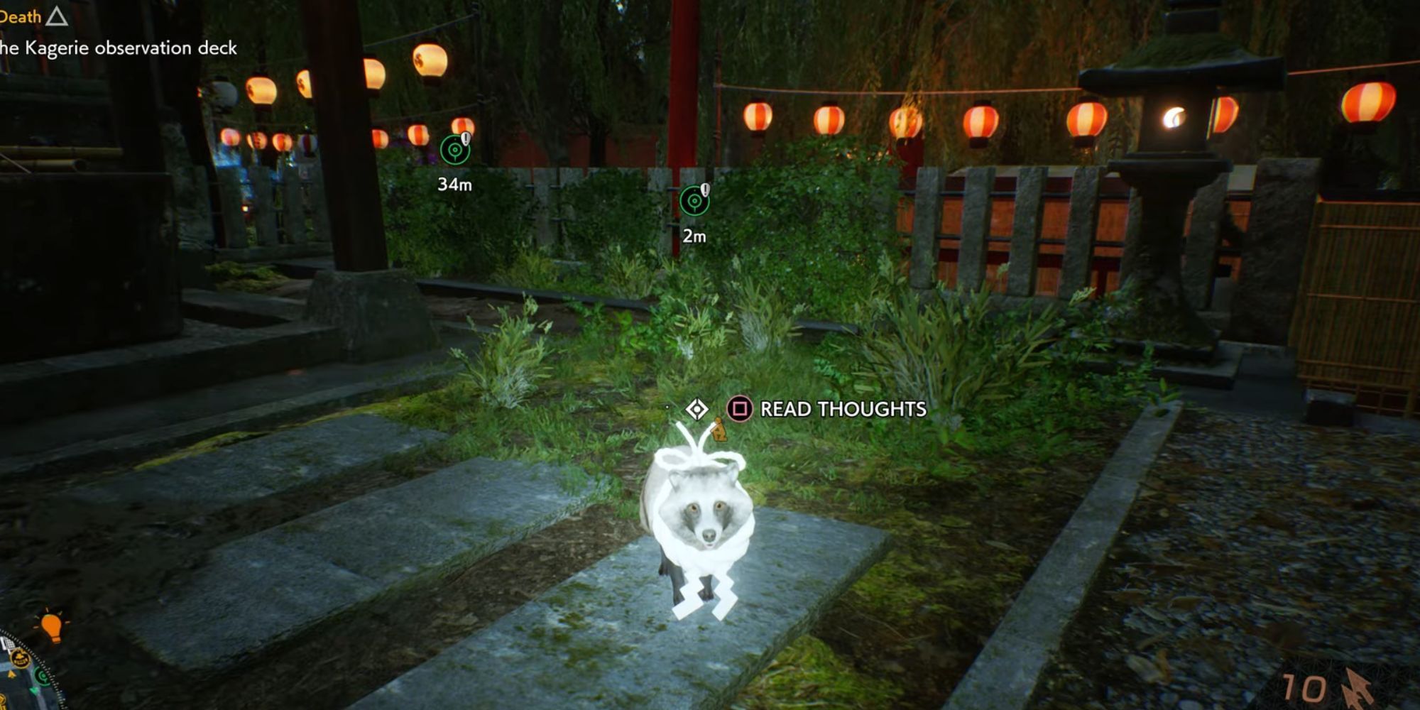Akito reading the thoughts of a lost Tanuki.