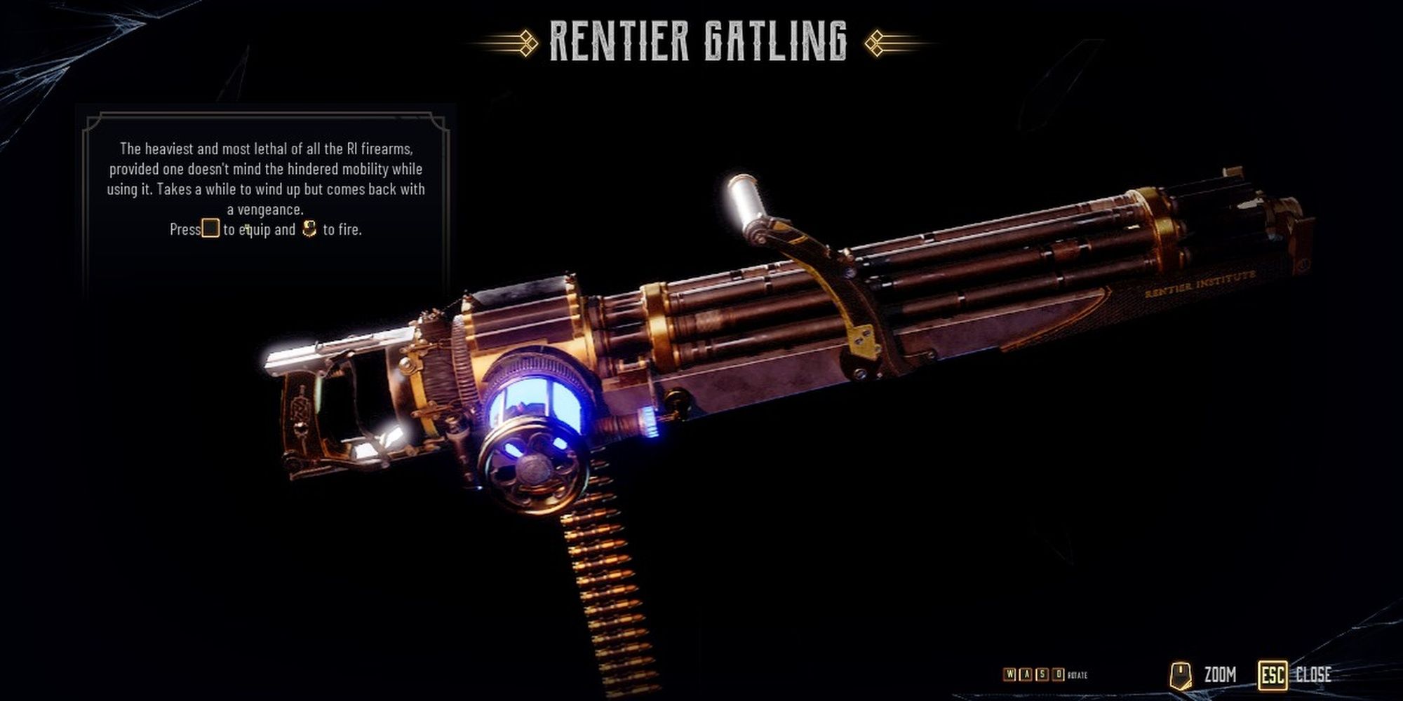 Evil West: The Rentier Gatling Weapon Model