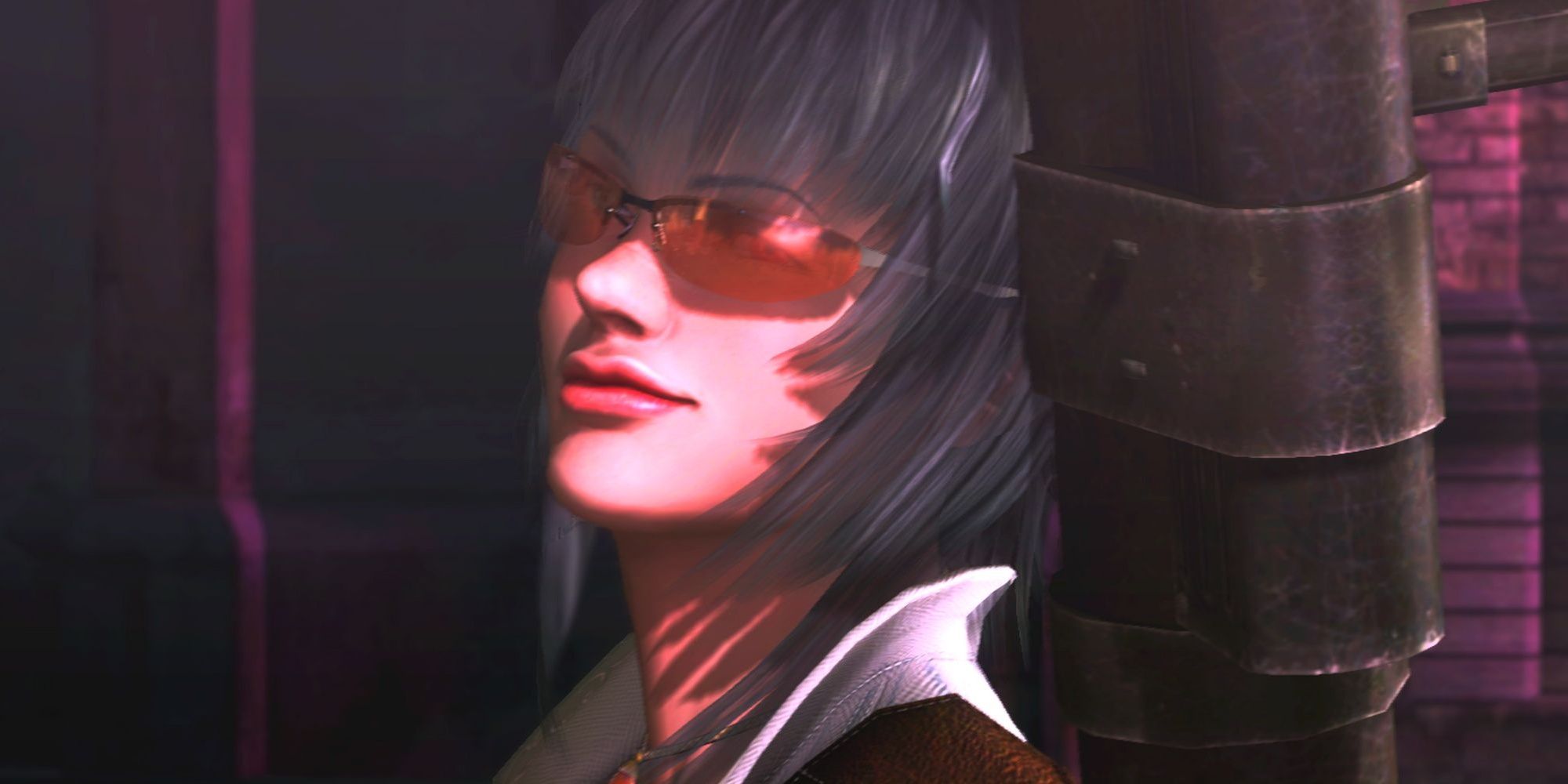 A close up of Lady from Devil May Cry 4 Special Edition.