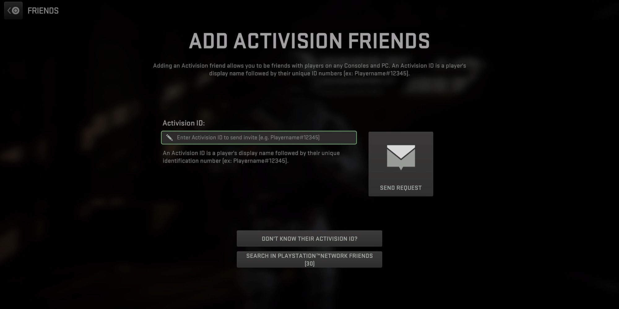 add activision friends Modern Warfare 2