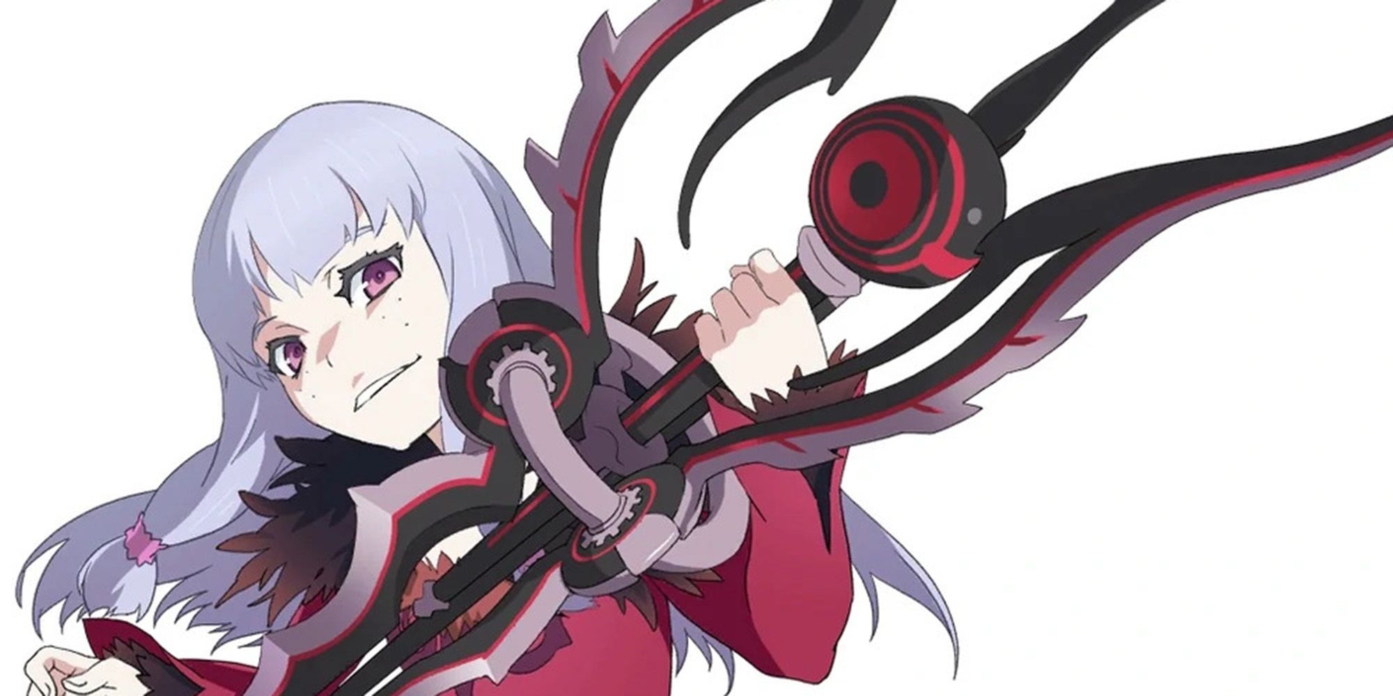 Argia from Tales of Xillia holding her weapon menacingly