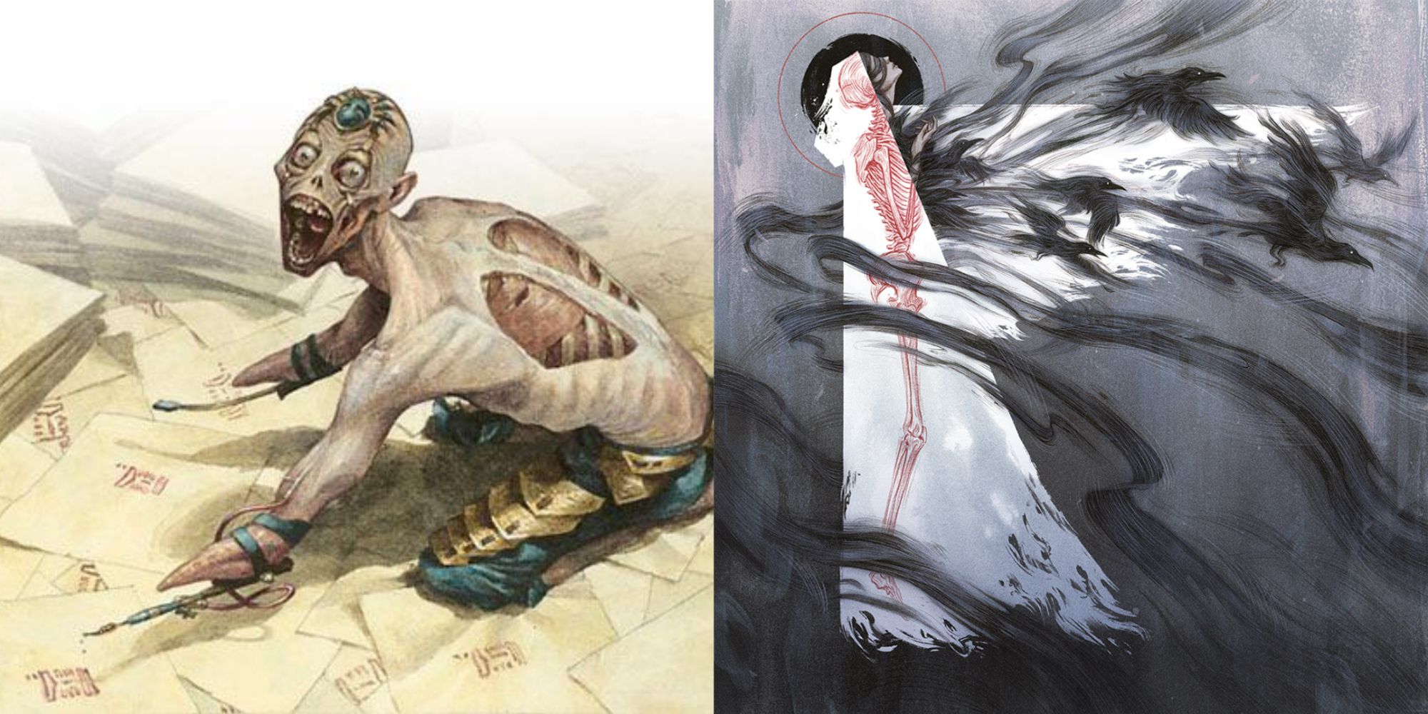 Ad Nauseam and Tendrils of Agony artworks