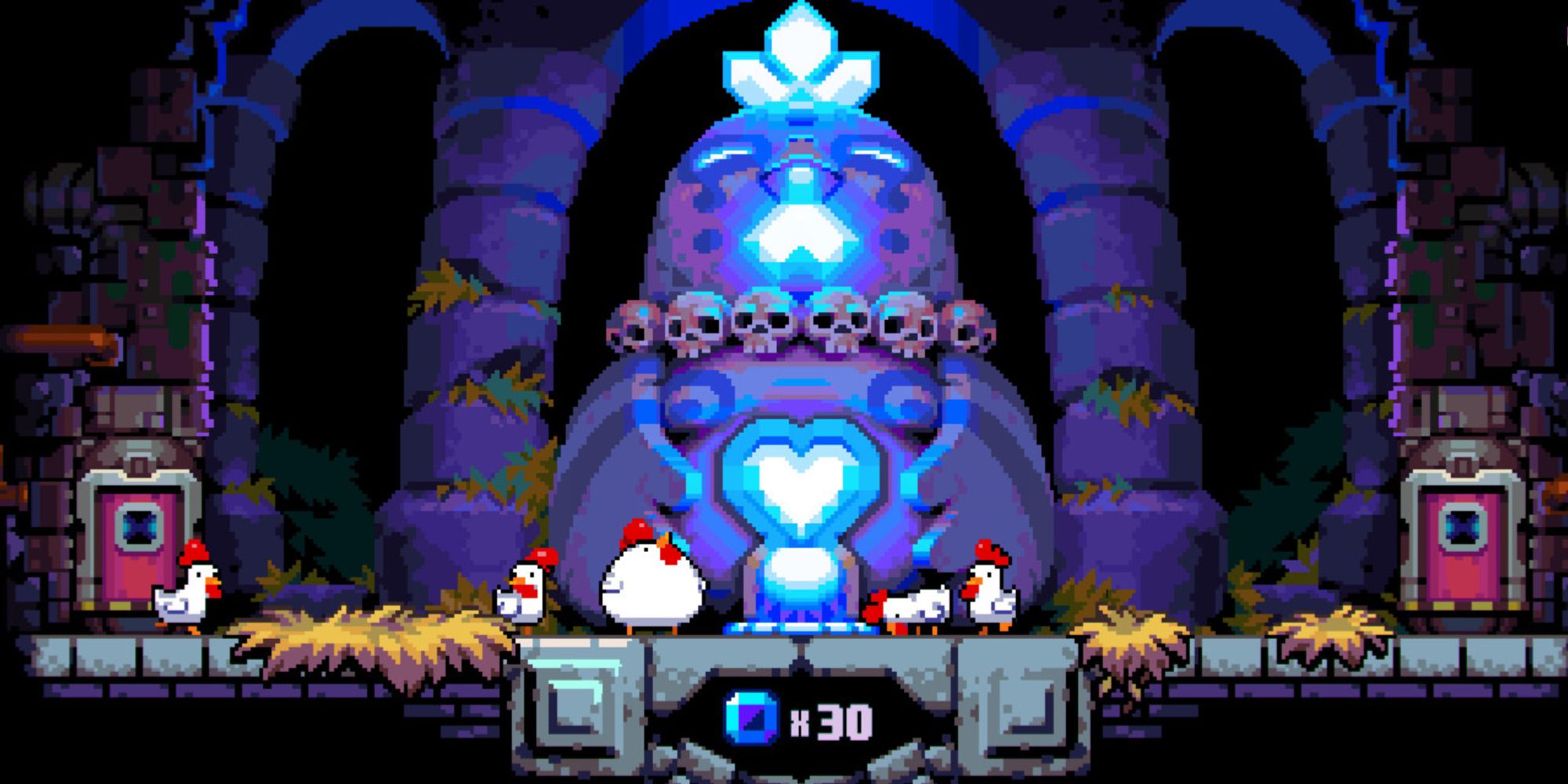 Bomb Chickens in Temple