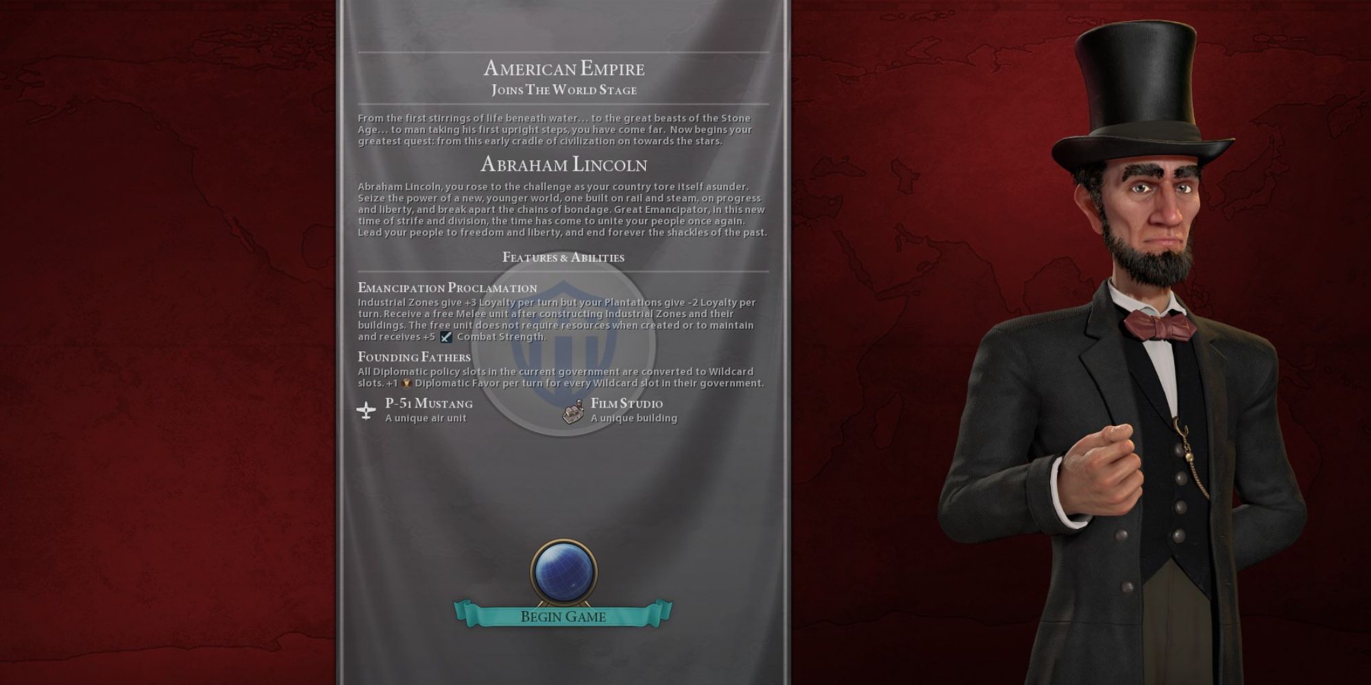 civilization 6 abraham game start