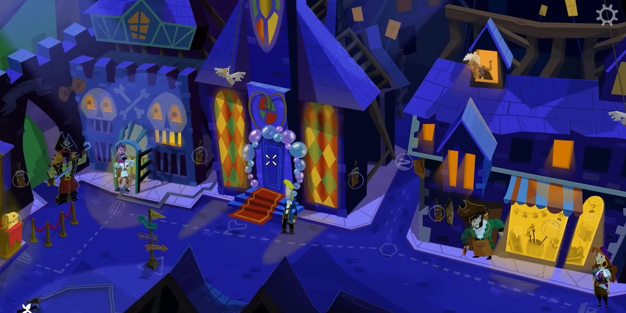 Guybrush Threepwood in village at the end of Return to Monkey Island