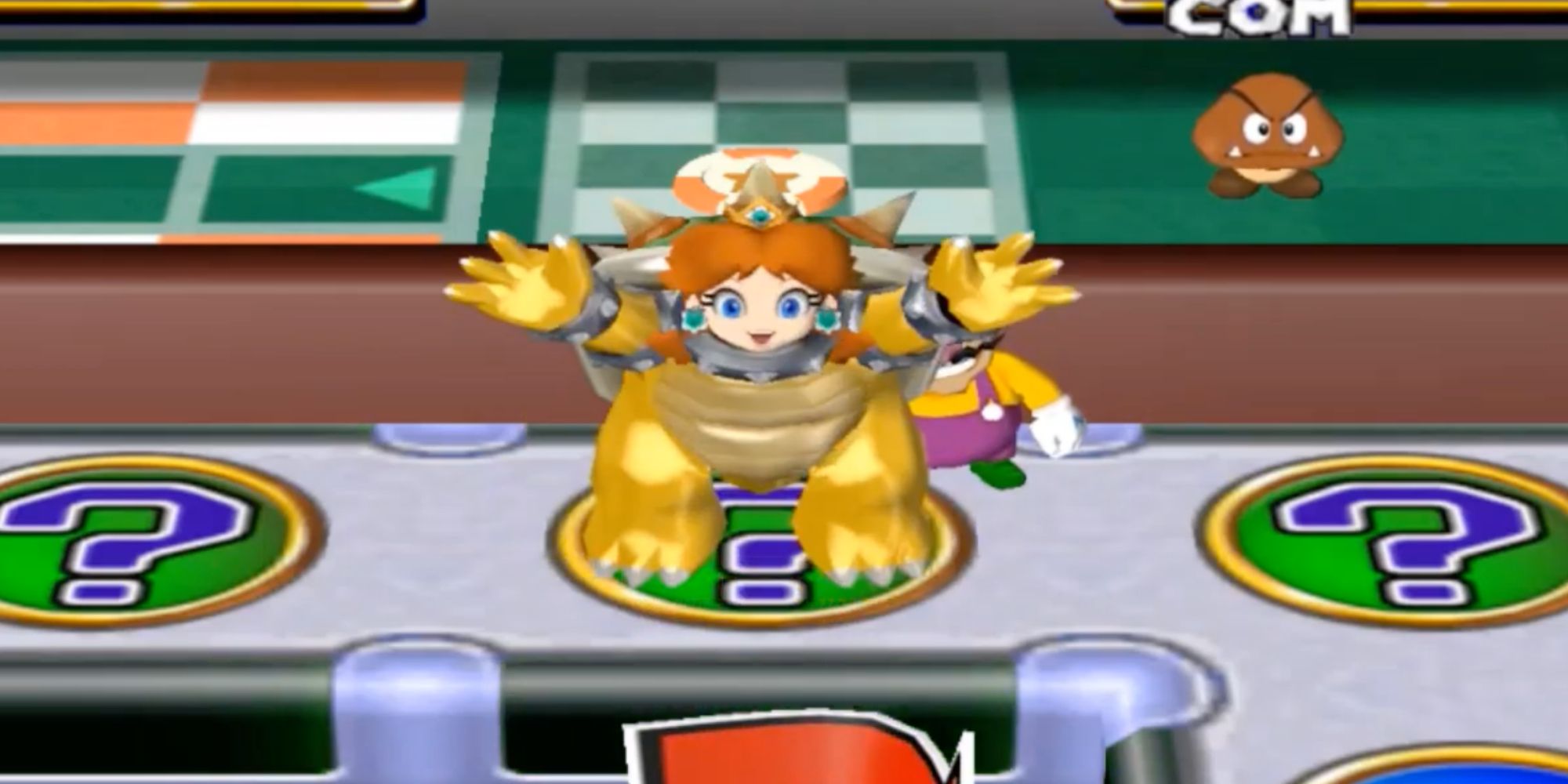 Daisy from Mario Party 4 Wearing the Bowser Suit