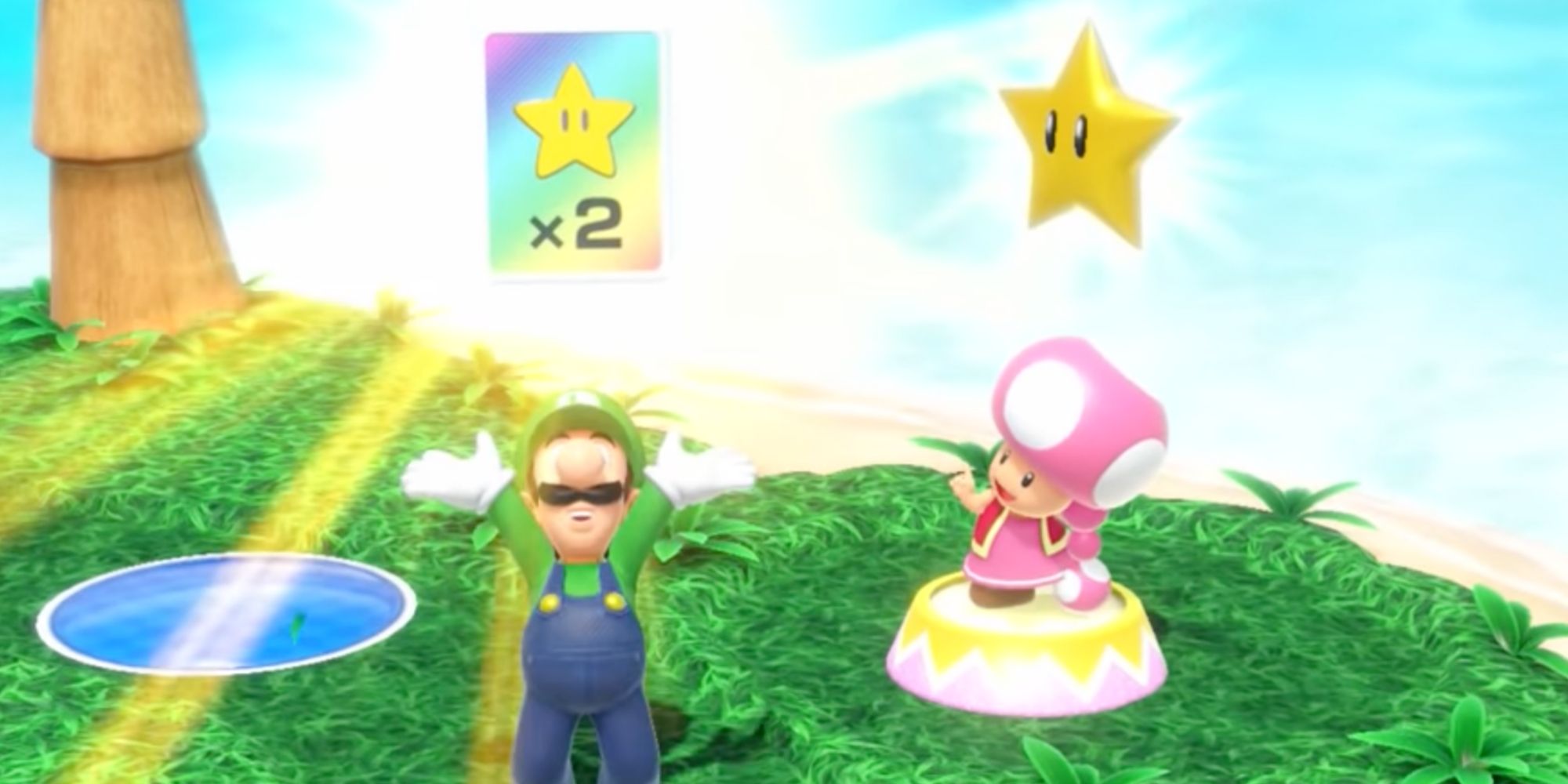 Luigi and Toadette from Mario Party Superstars Featuring Double Star Card