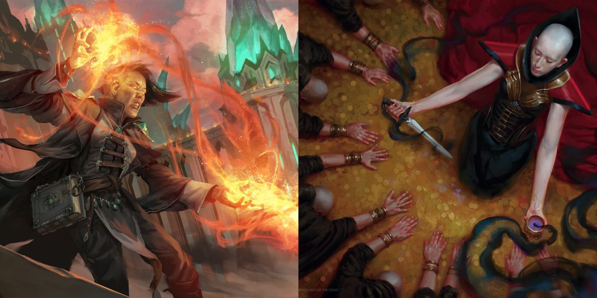Drannith Stinger and Cabal Ritual artworks