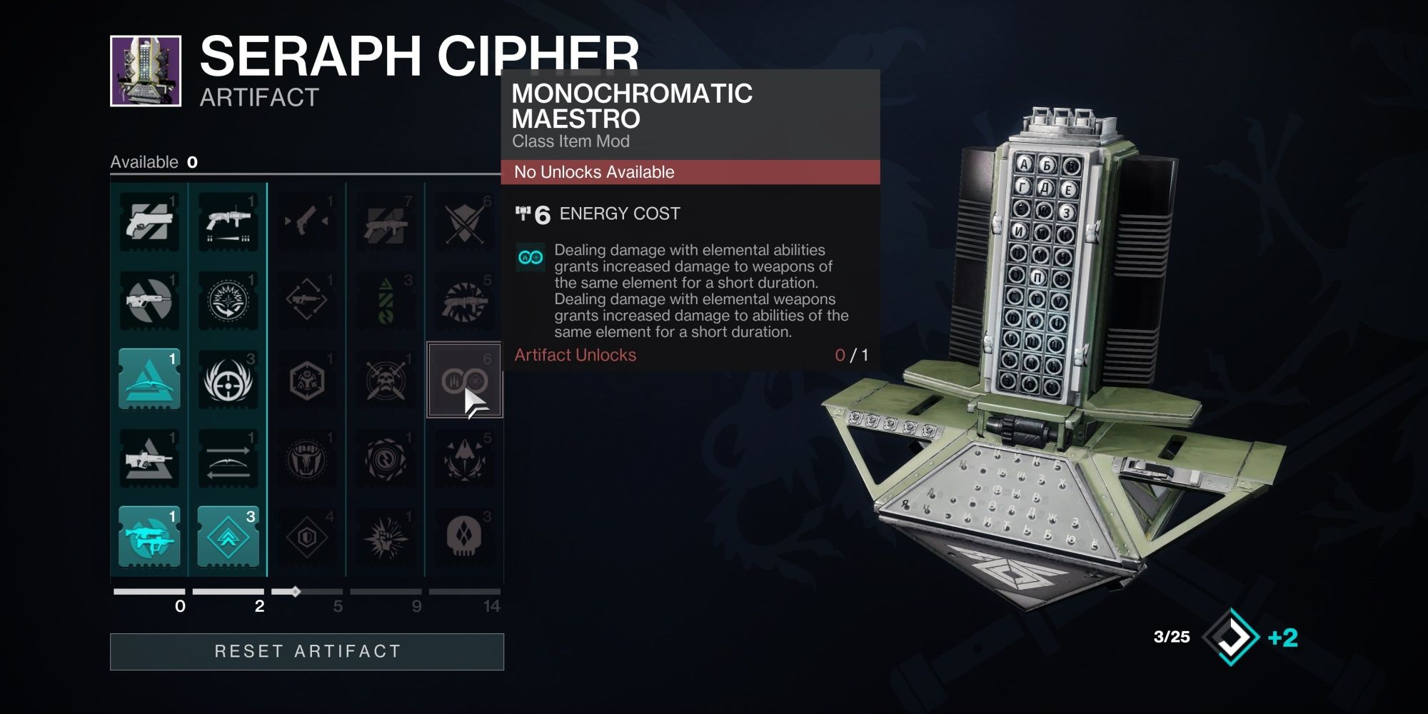 Destiny 2 Seraph Cipher Column Five