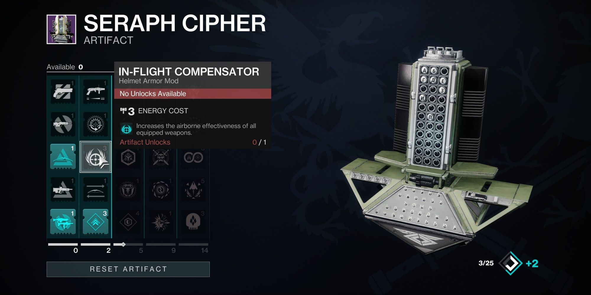 Destiny 2 Seraph Cipher Column Two