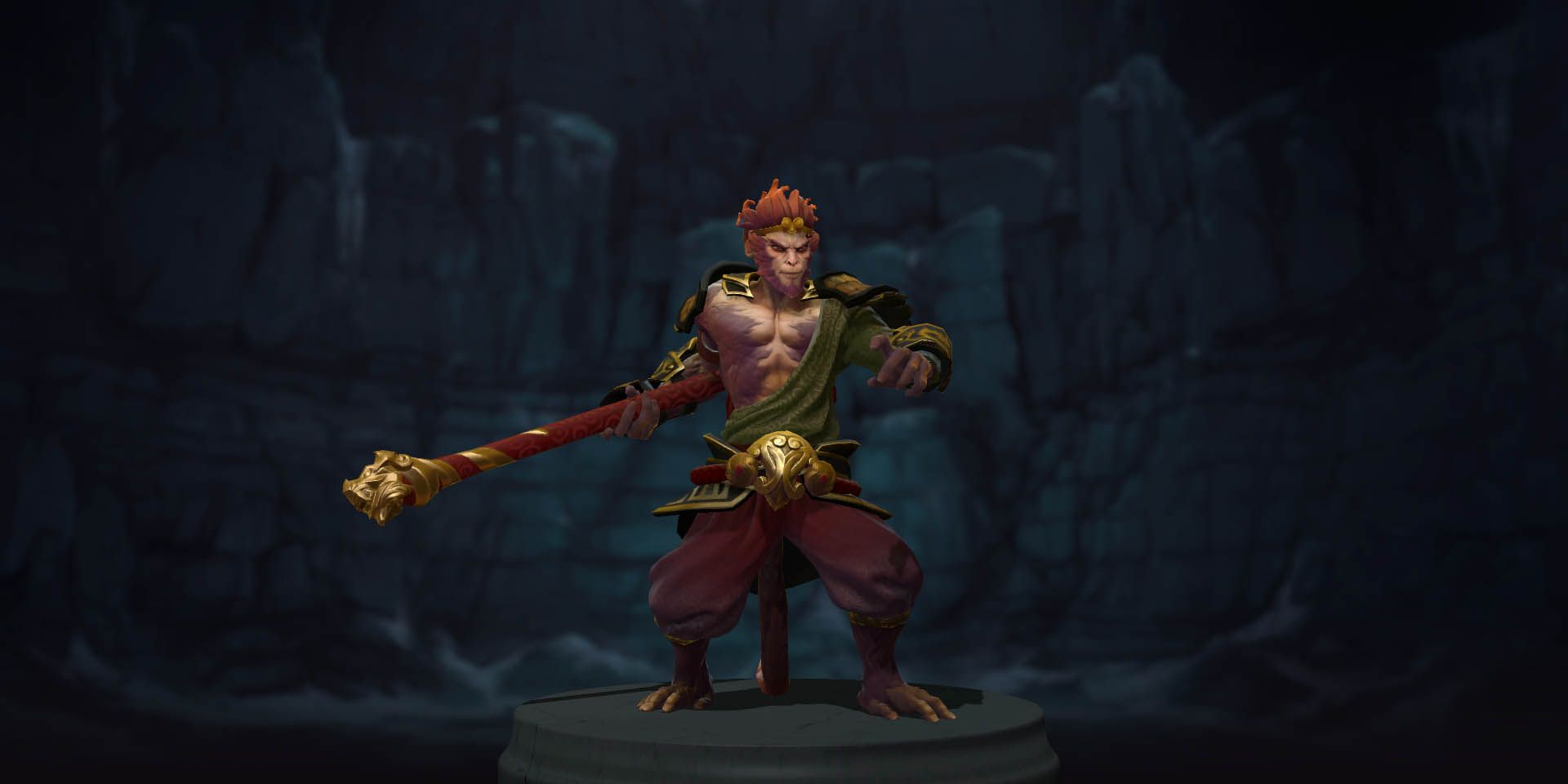 Wukong the monkey king depicted in Dota 2
