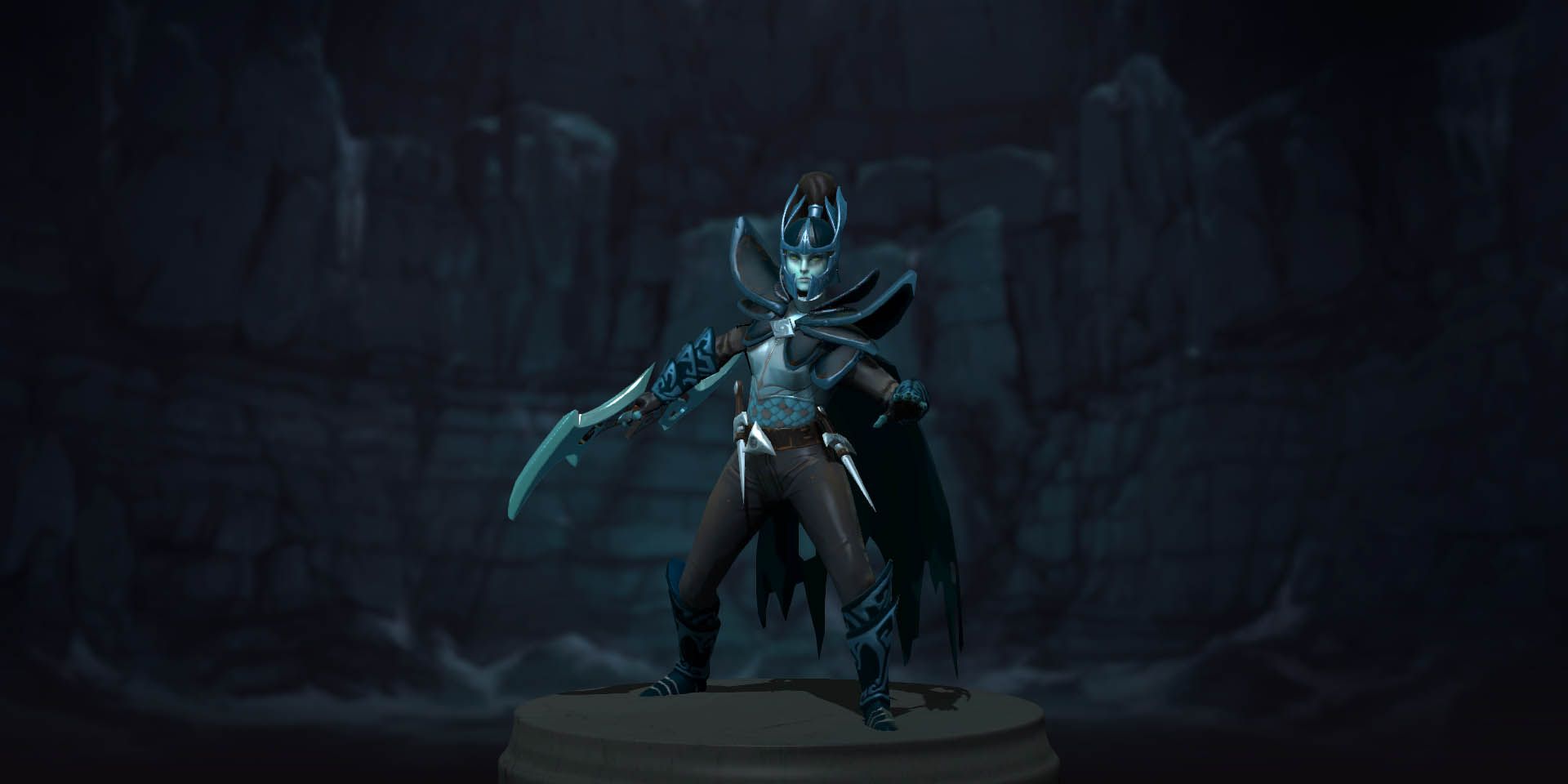 Dota 2 a blueish female warrior