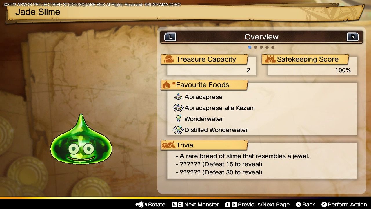 Dragon Quest Treasures, Jade Slime Profile