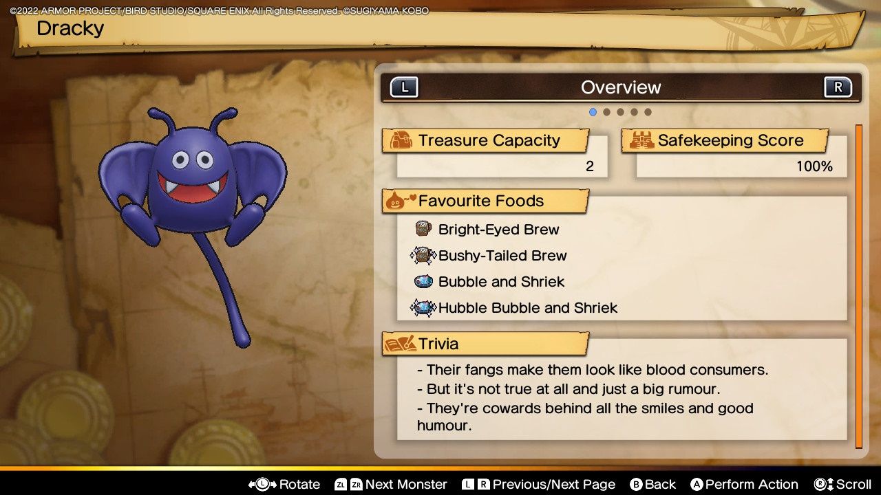 Dragon  Quest Treasures, Dracky Profile